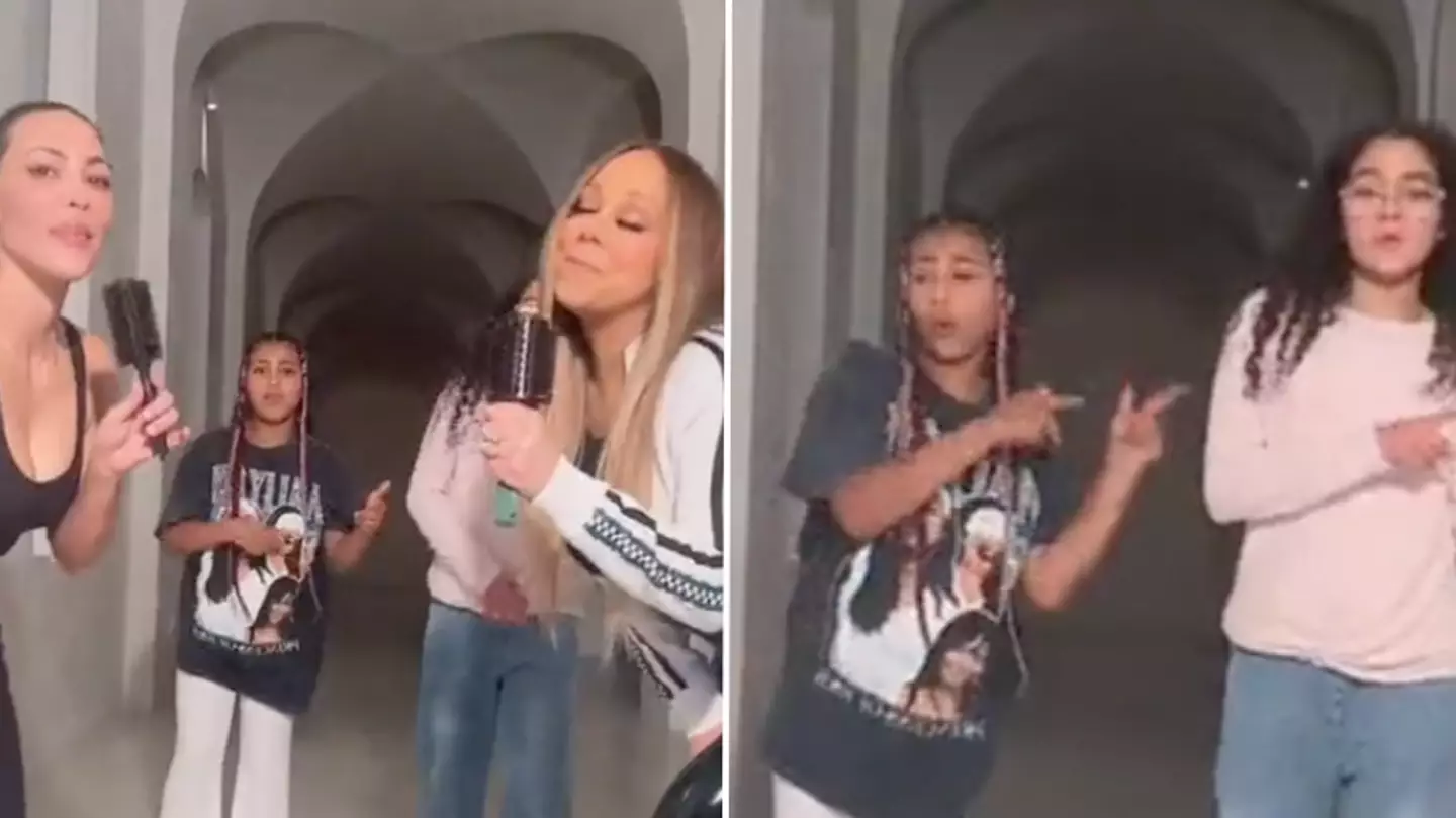 Kim Kardashian and Mariah Carey make TikTok together with their daughters