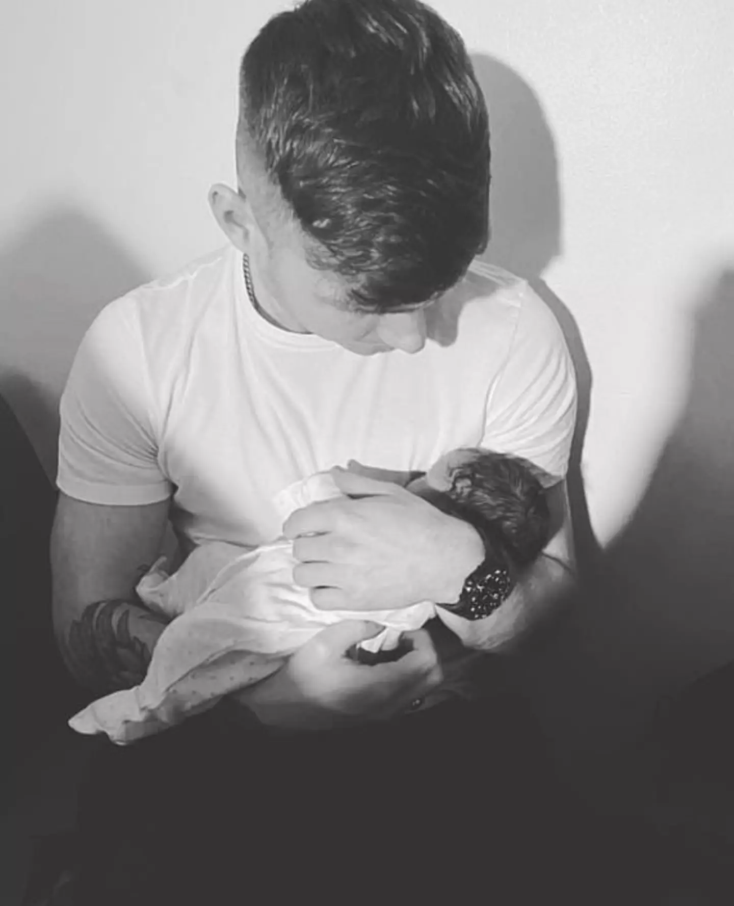 Jack Keating shared an adorable photo of his newborn.