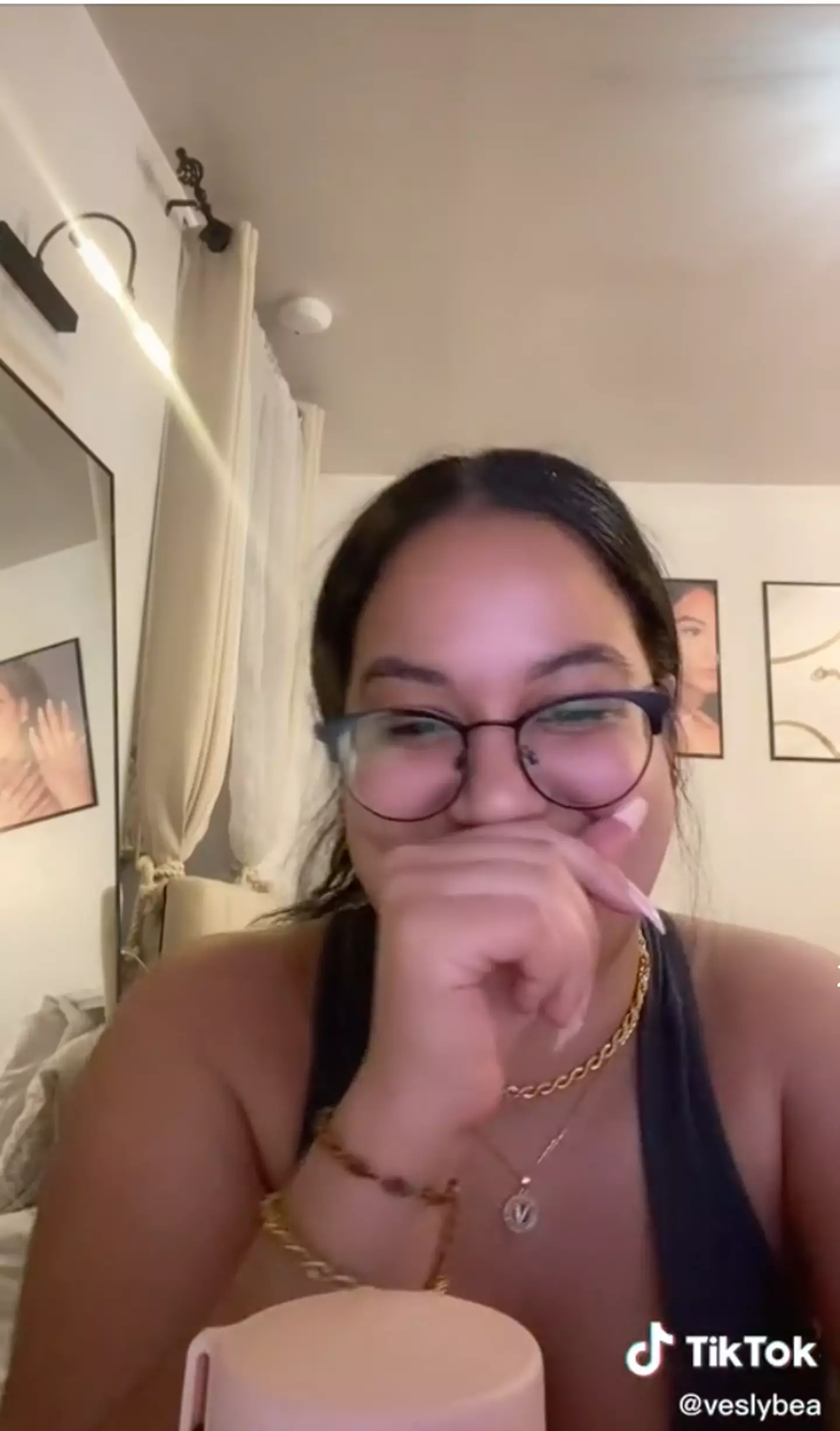 The woman saw the humour in the editing fail.