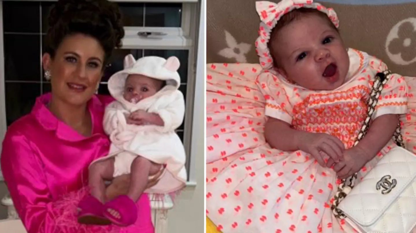 Mum's six-week-old baby already has designer wardrobe including Chanel handbag