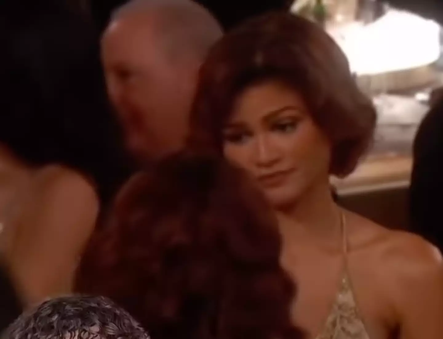 People were desperate to know who Zendaya was talking to (CBS)