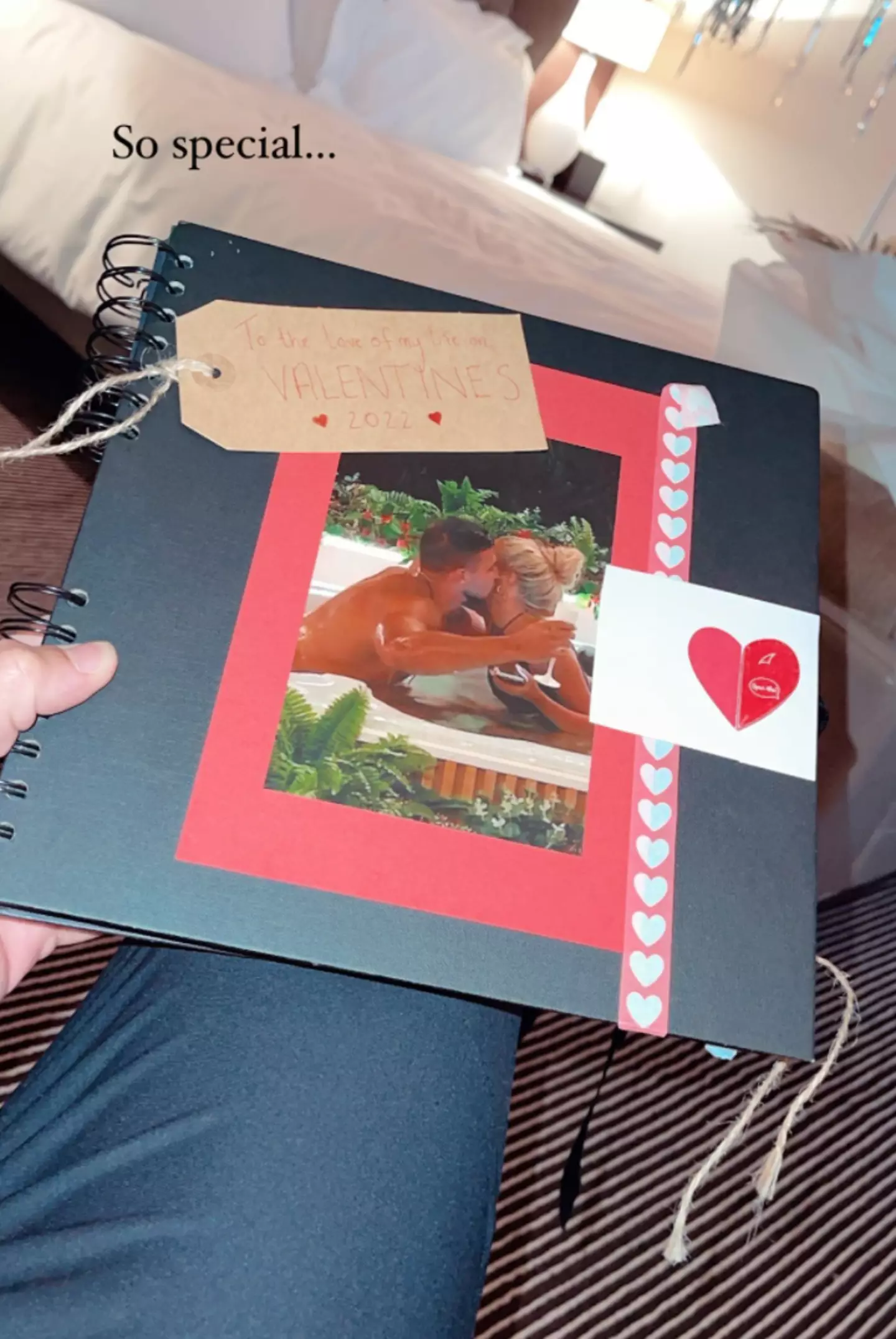 Molly made Tommy a scrap book.
