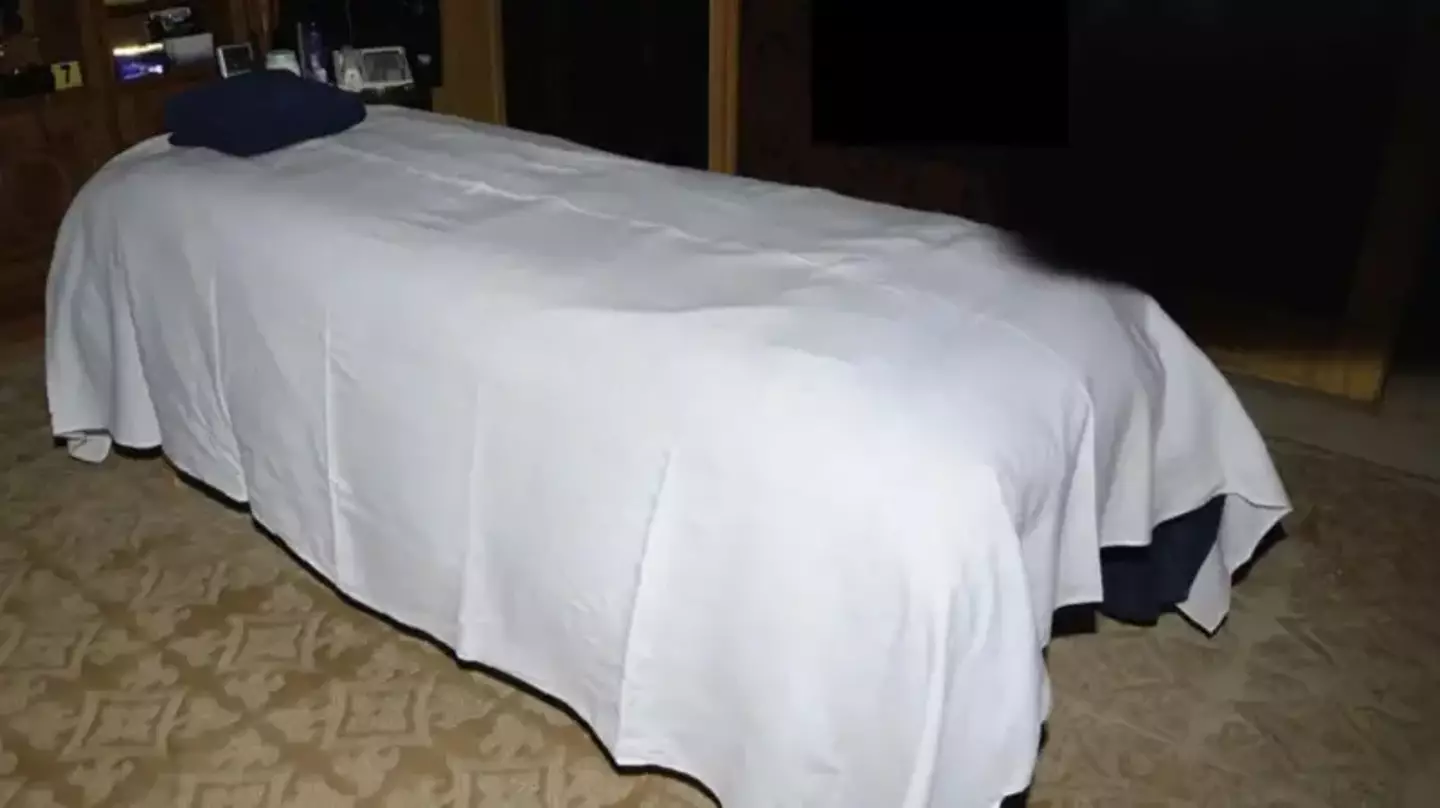 A photo shared by the US Department of Justice of the massage room in Epstein’s New York house (House Oversight Committee)