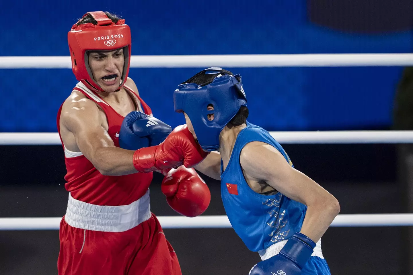 Khelif issued a plea to 'bullies'. (Aytac Unal/Anadolu via Getty Images)