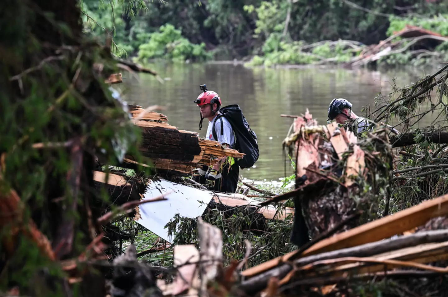 Stella Thompson recalled seeing the devastation when she was evacuated (RONALDO SCHEMIDT/AFP via Getty Images)