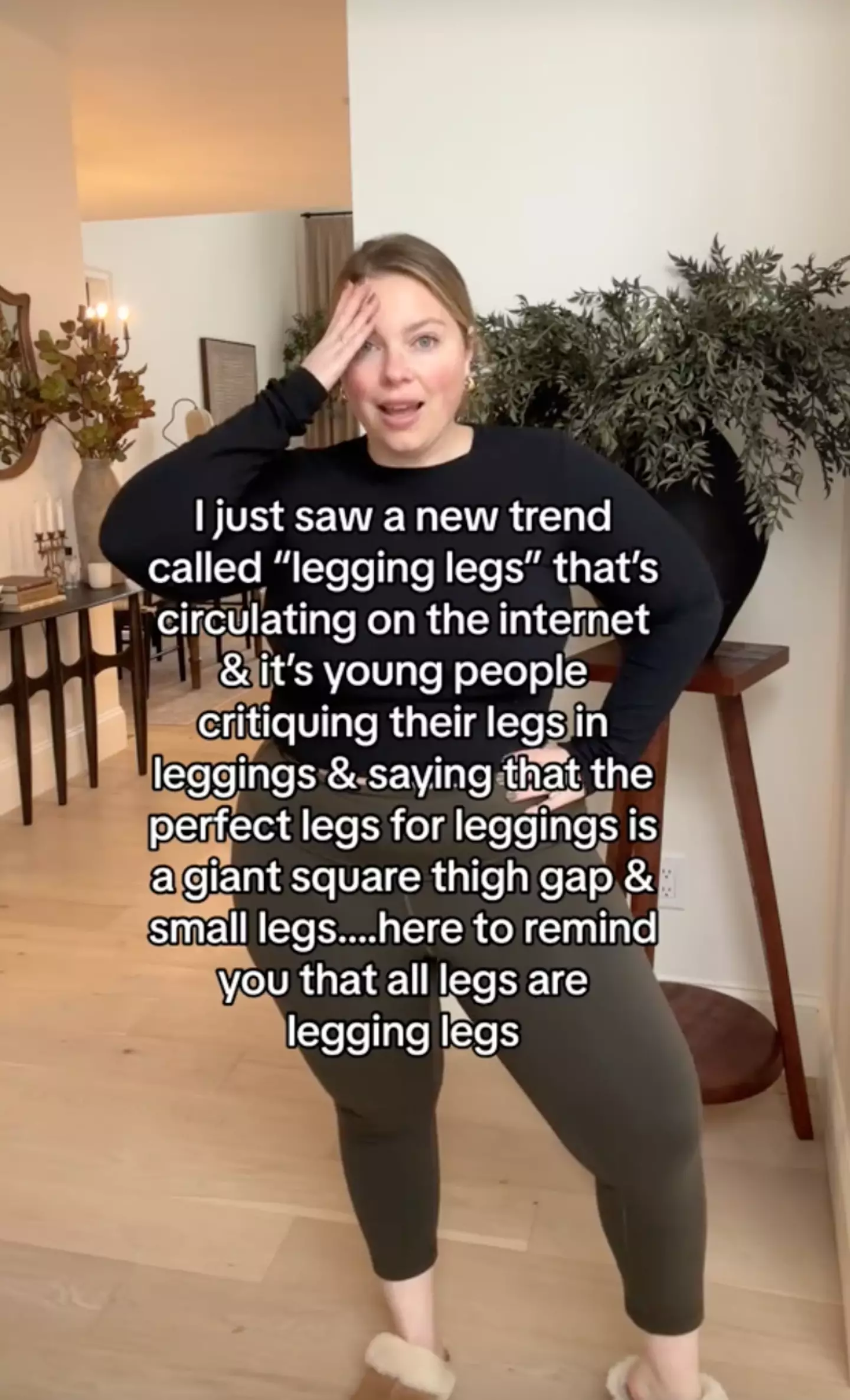 The hashtag #legginglegs has been doing the rounds on TikTok.