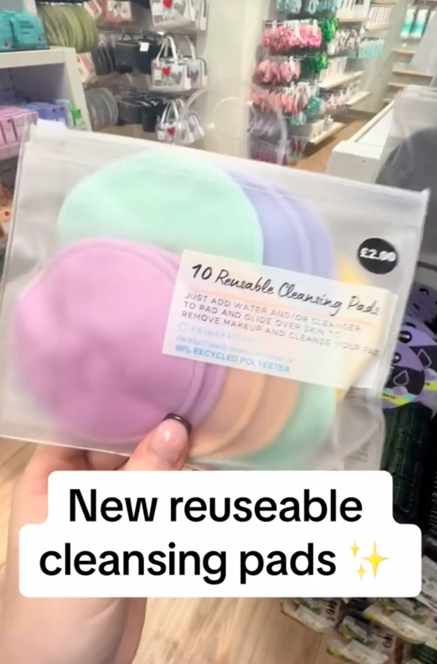 Reusable cleansing pads have been offered to shoppers as a more 'sustainable' alternative.