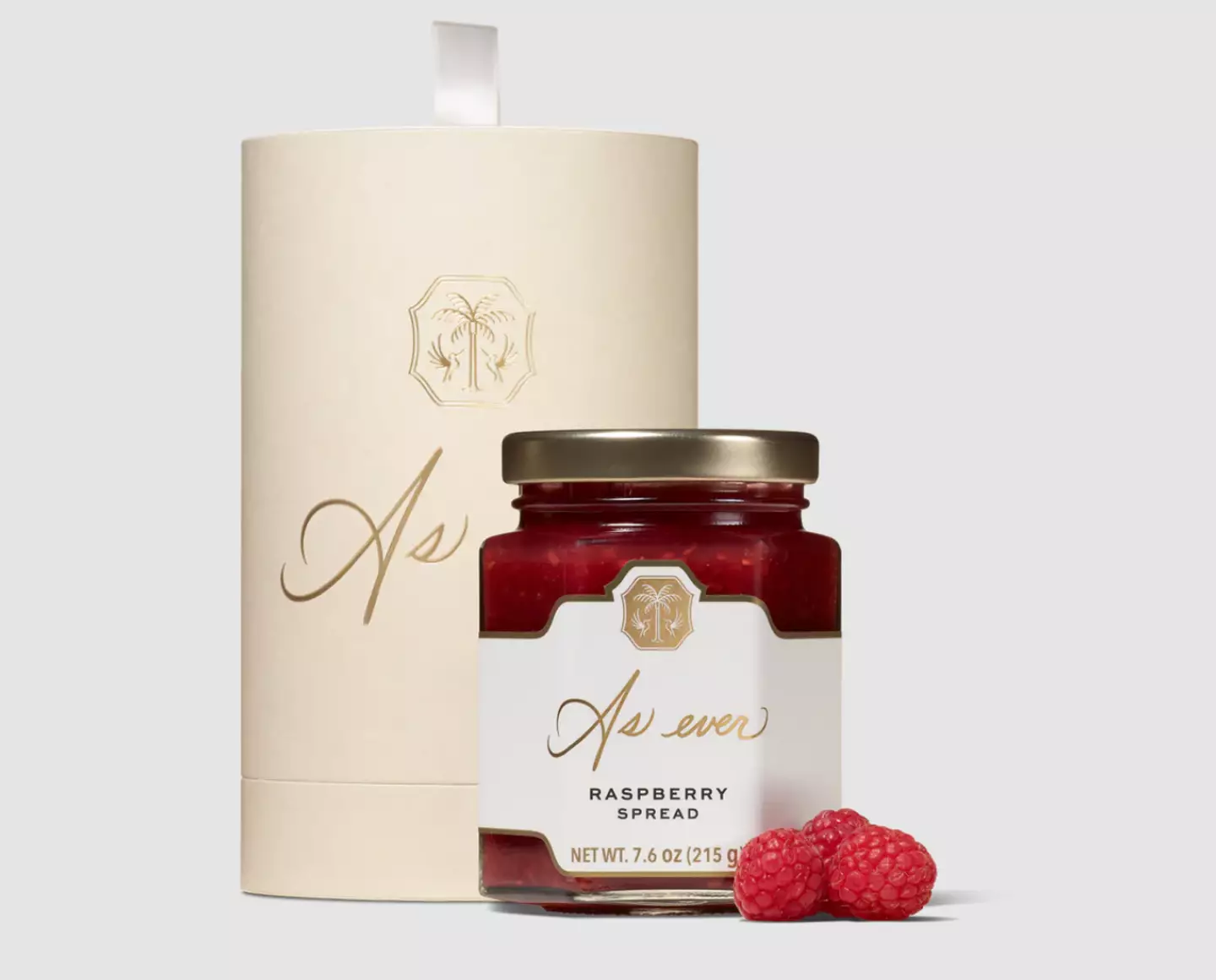 Raspberry Spread in fancy packaging (As Ever)