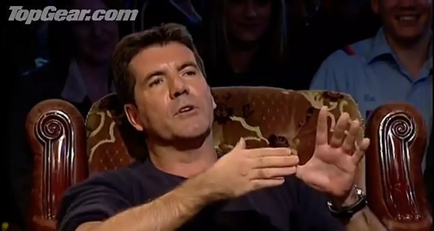 In a 2007 episode of Top Gear, the former X-Factor judge was featured clean-shaved dressed in his trademark attire of black t-shirt and jeans.