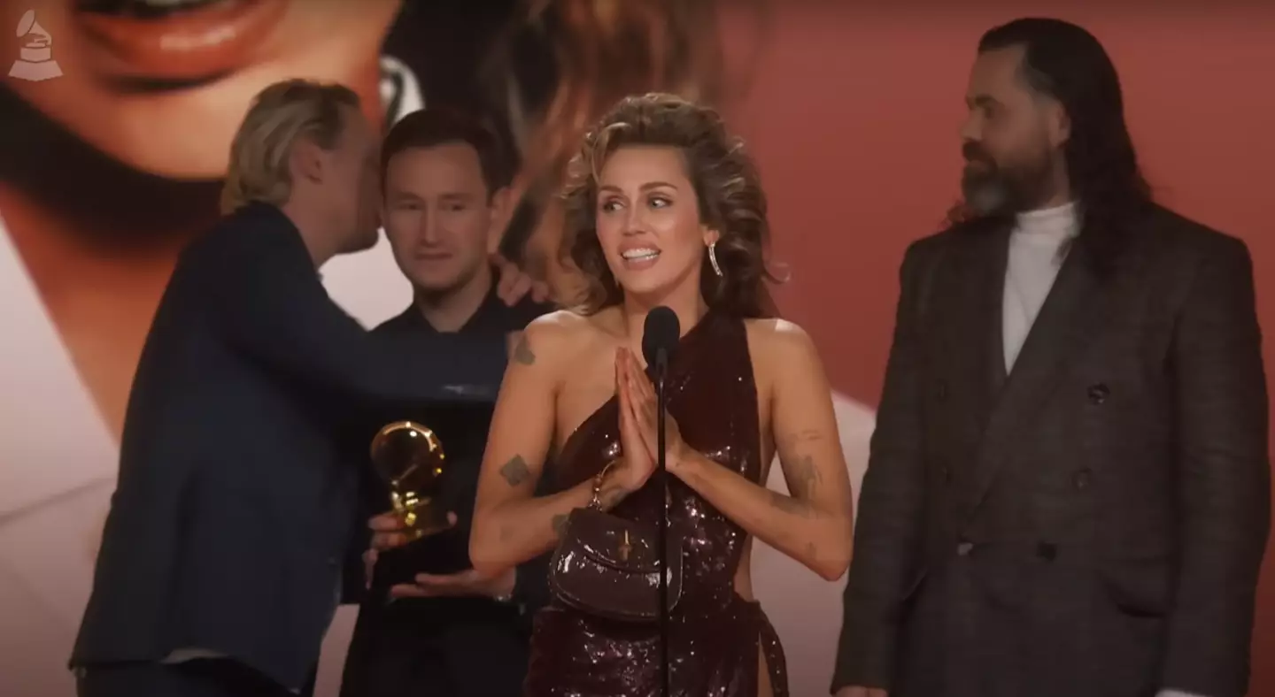 Miley Cyrus won two Grammys.