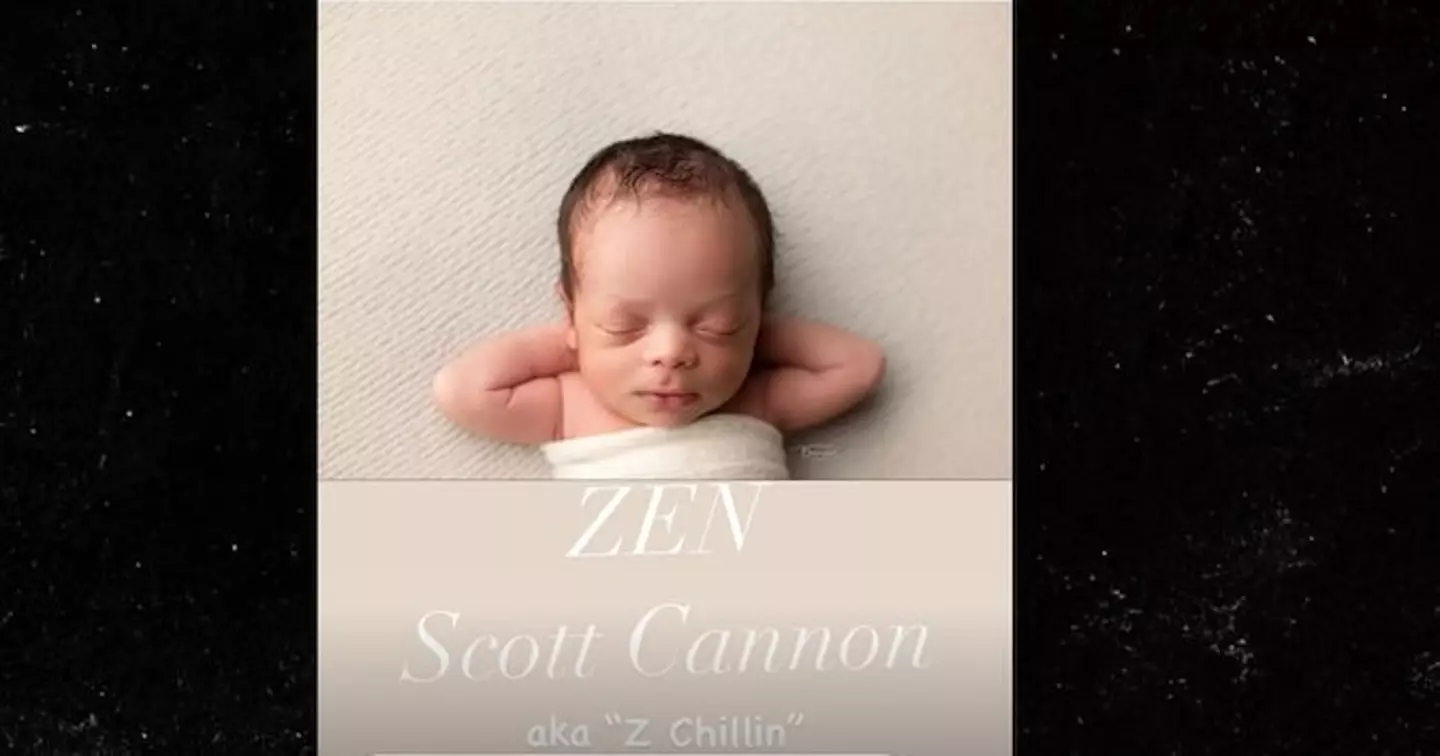 Nick's seventh child, Zen was born earlier this year  (
