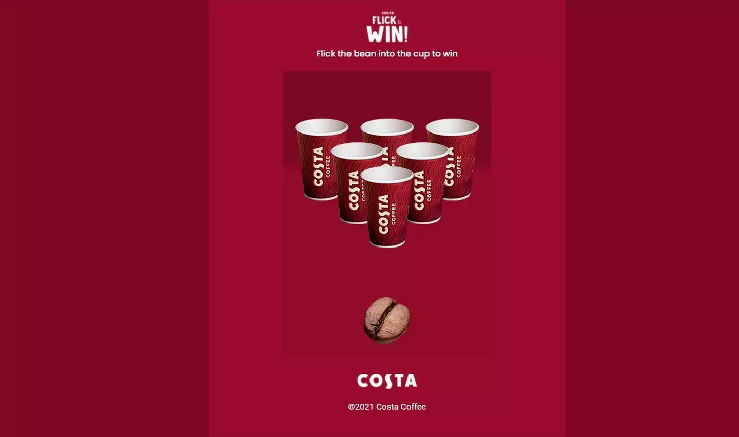 Costa launched a competition on social media (