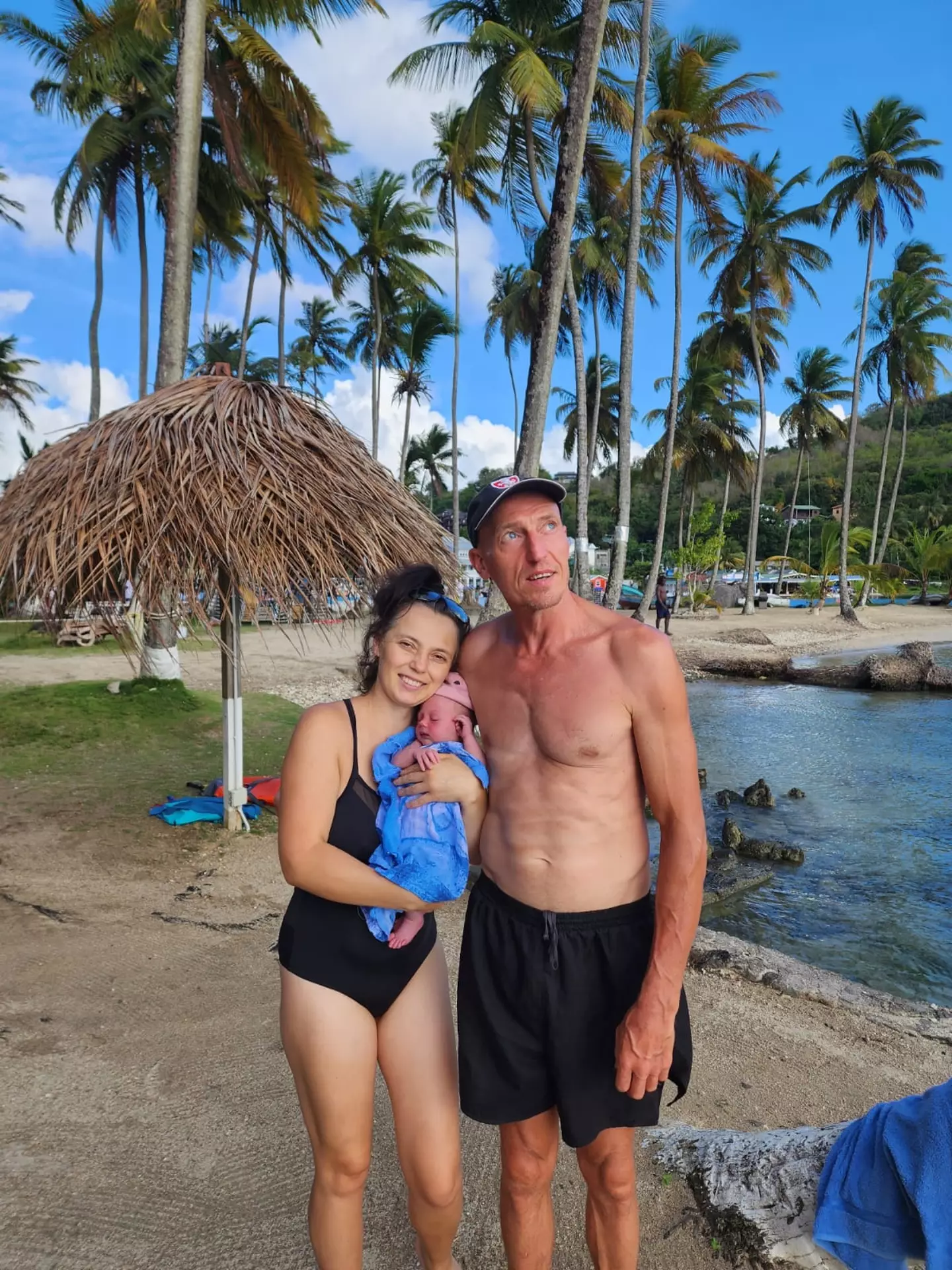 Little Louisa arrived after Iuliia's waters broke at sea.