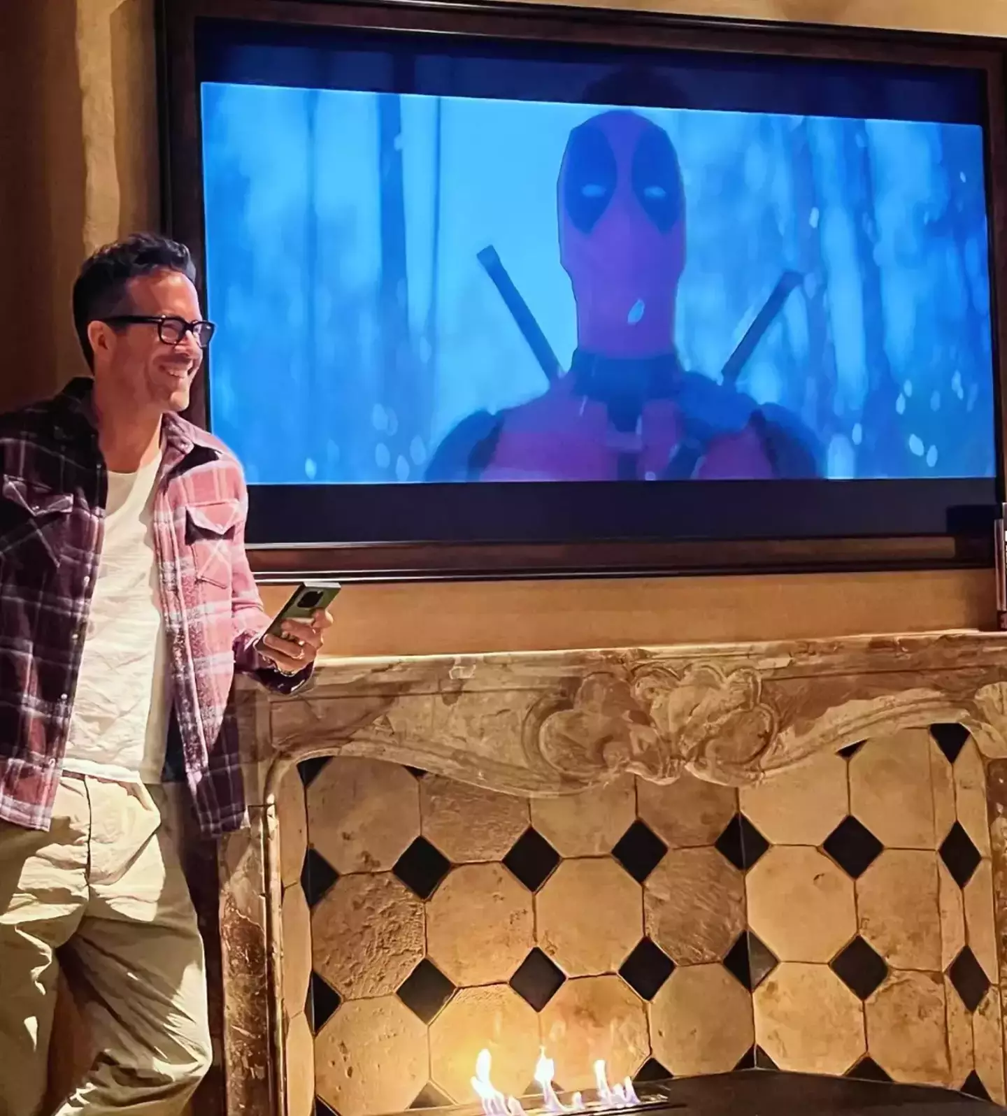 The Deadpool star delivered a hilarious troll to his wife, Blake Lively, during the Super Bowl.