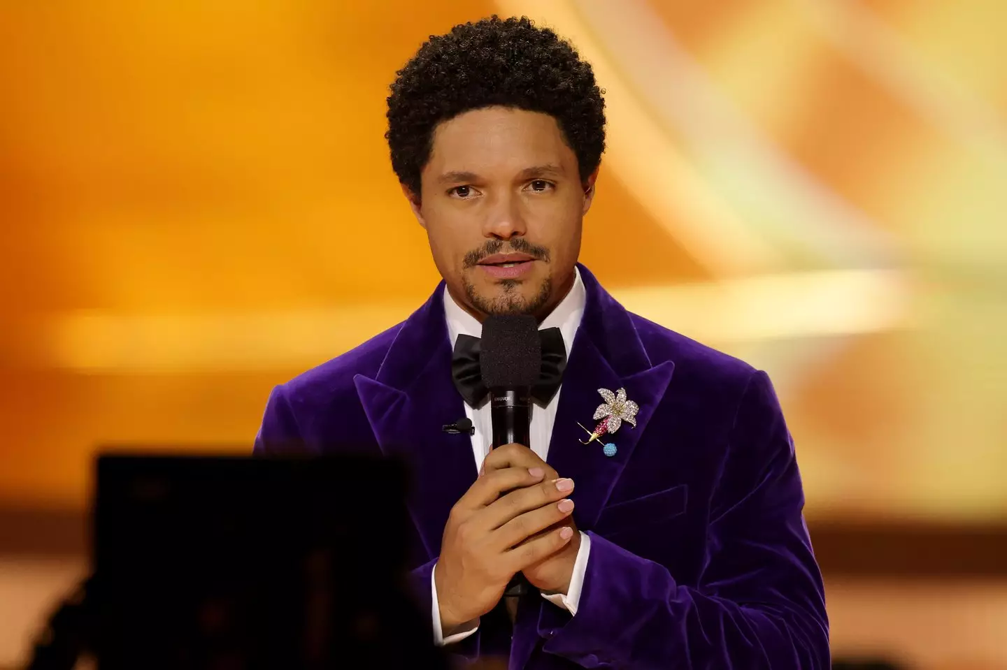 Trevor Noah didn't hold back on politics during his Grammys speech last night (Kevin Winter / Staff / via Getty)