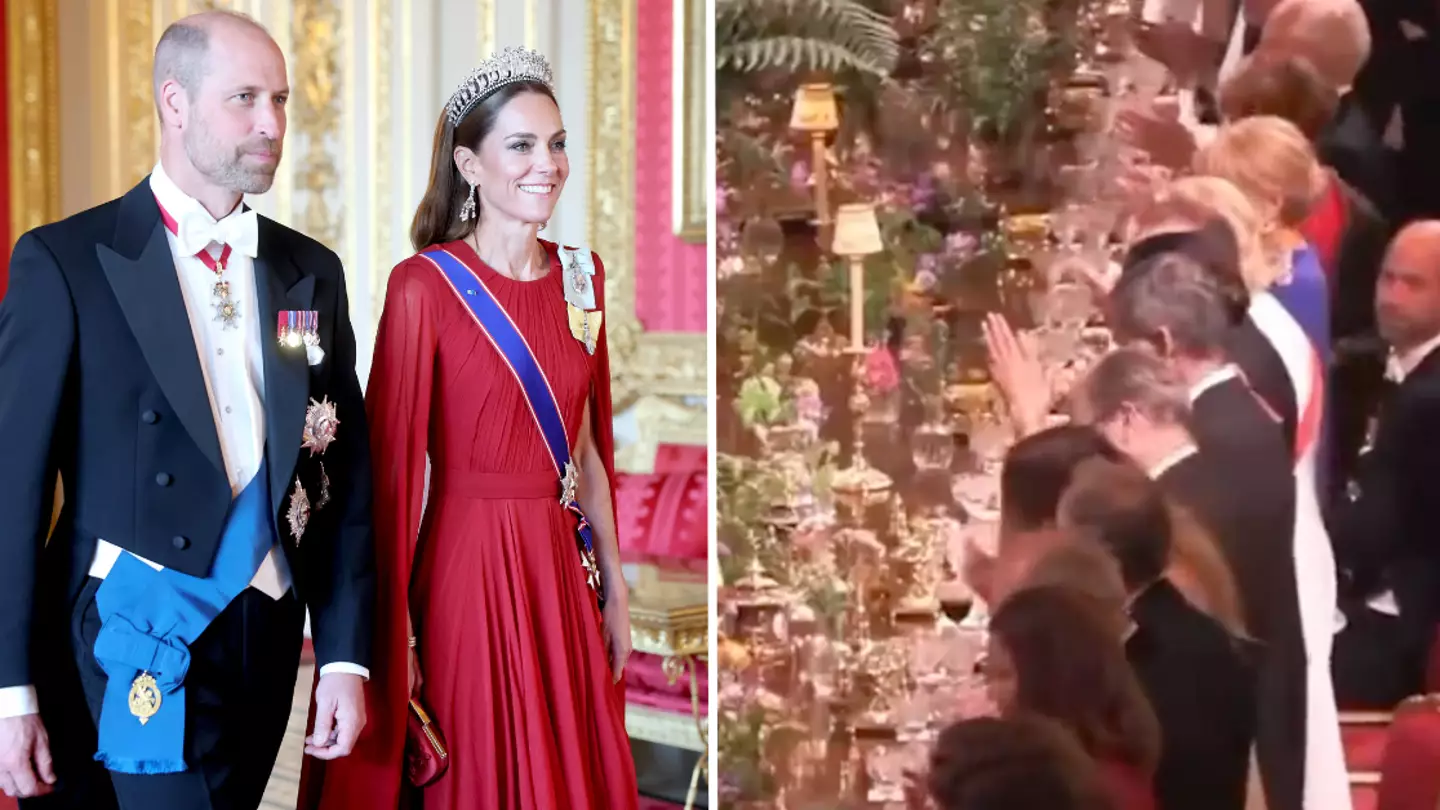 Prince William's unusual behaviour at state dinner has royal fans making same furious point
