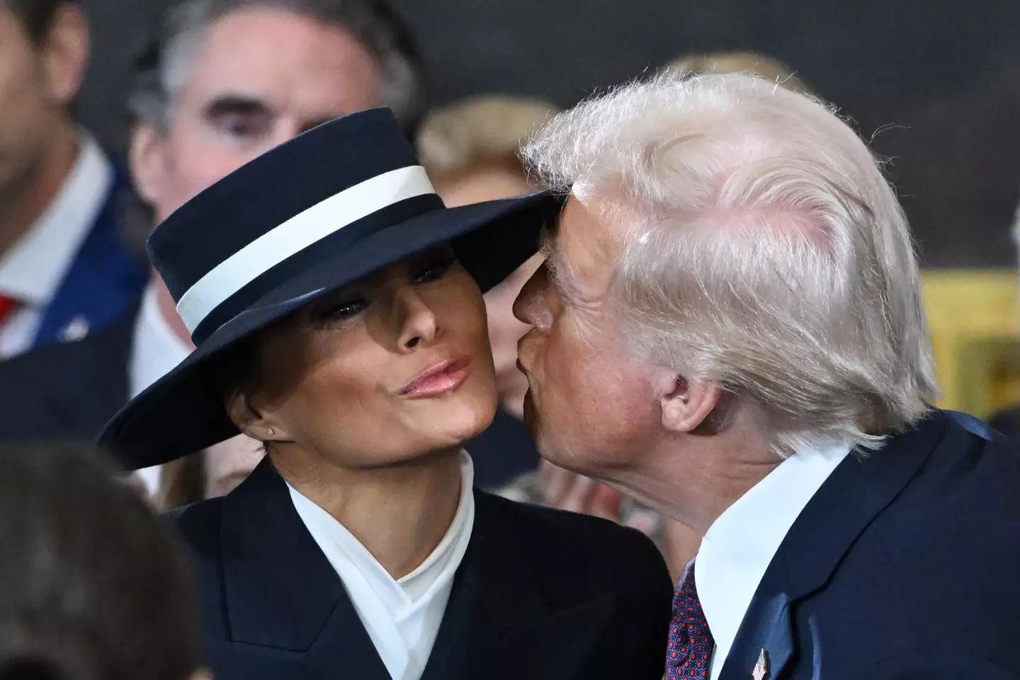 Melania has garnered attention for her massive hats before (Saul Loeb-Pool/Getty Images)