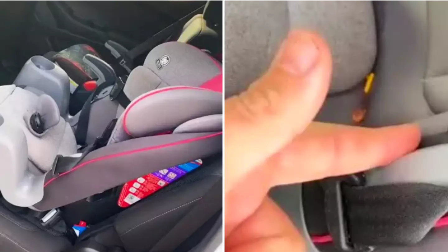 Parents only just discovering hidden feature in car seats that makes strapping kids in much easier