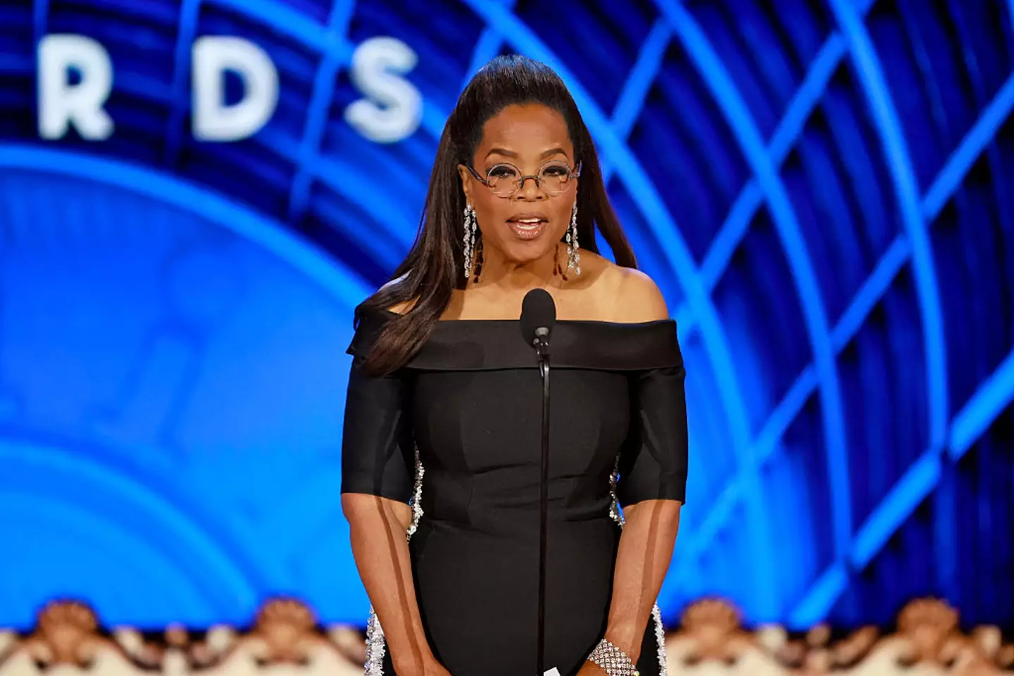 Oprah Winfrey made the light-hearted joke when discussing her long-time friends Prince Harry and Meghan Markle's 'Sussex' surname (Theo Wargo / Staff / Getty Images)