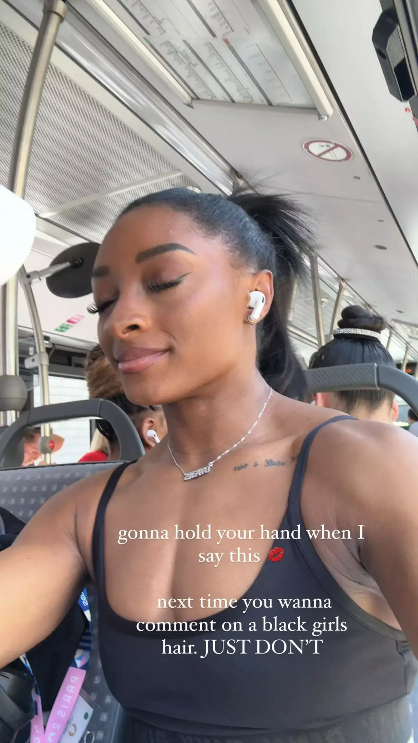 Biles has been open about letting go of the worry associated with how people will judge her hair. (Instagram/@simonebiles)