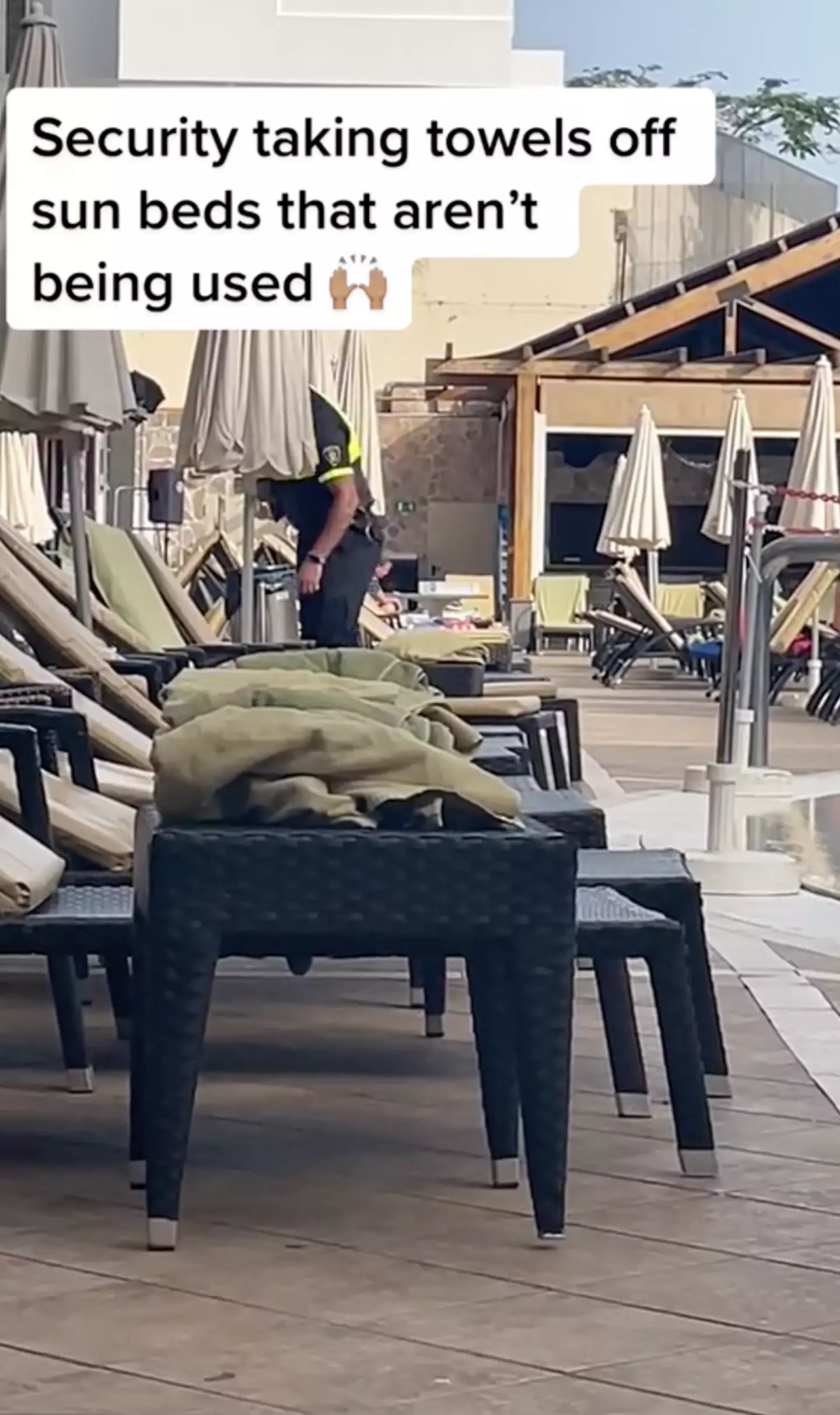 The Tenerife security guard wasn't impressed with the towels.