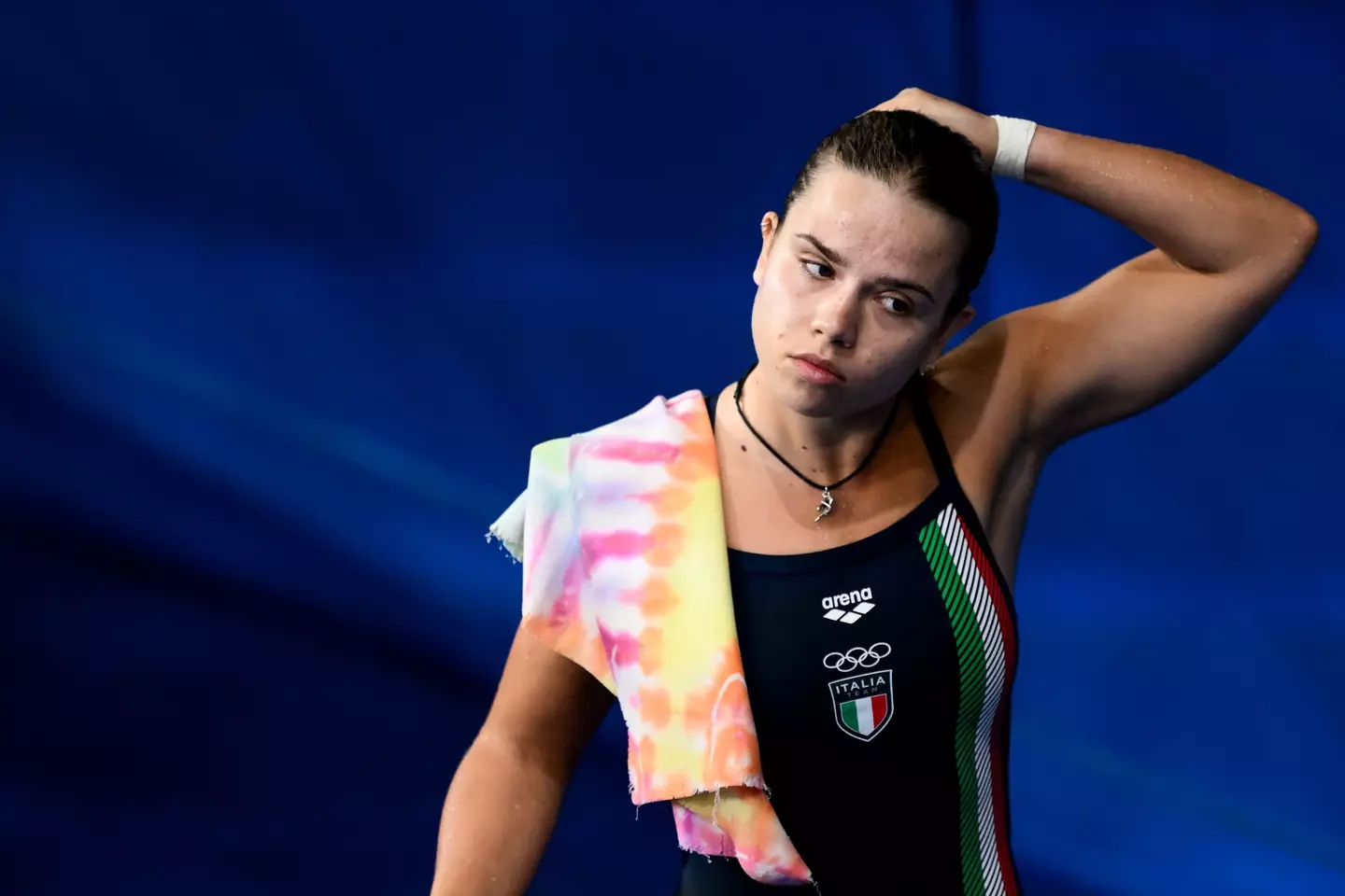 Italy's Maia Biginelli came inches away from a cataclysmic injury. (Deepbluemedia/Mondadori Portfolio via Getty Images)