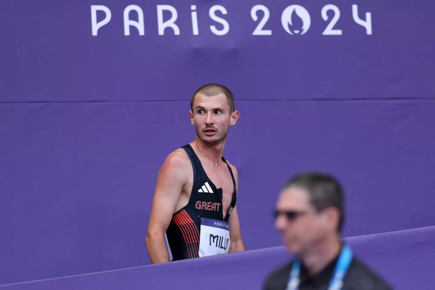 Team GB's George Mills had some cross word for France's Hugo Hay. (Christian Petersen/Getty Images)