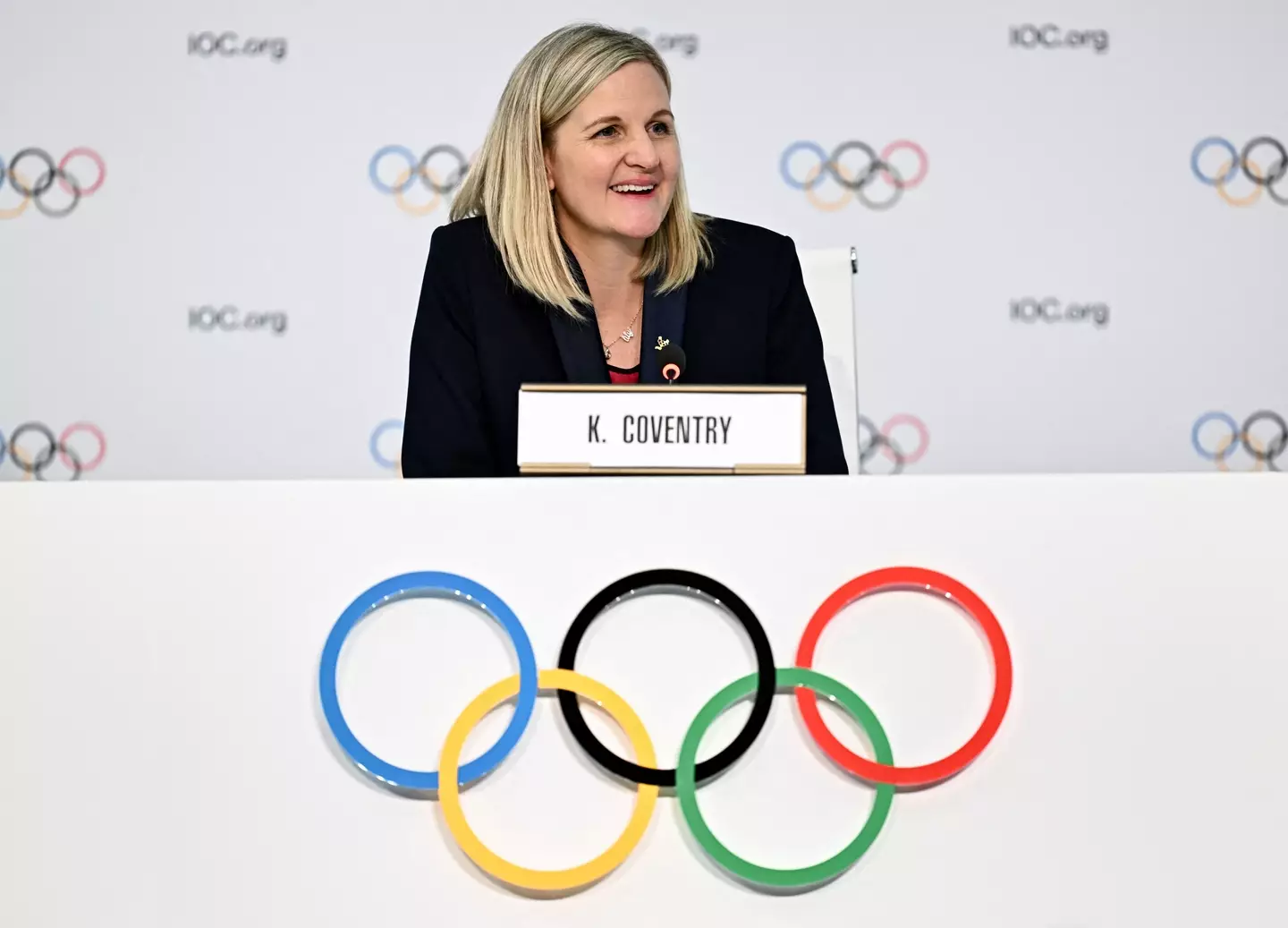 Kirsty Coventry was elected as the IOC President earlier this year (FABRICE COFFRINI/AFP via Getty Images)