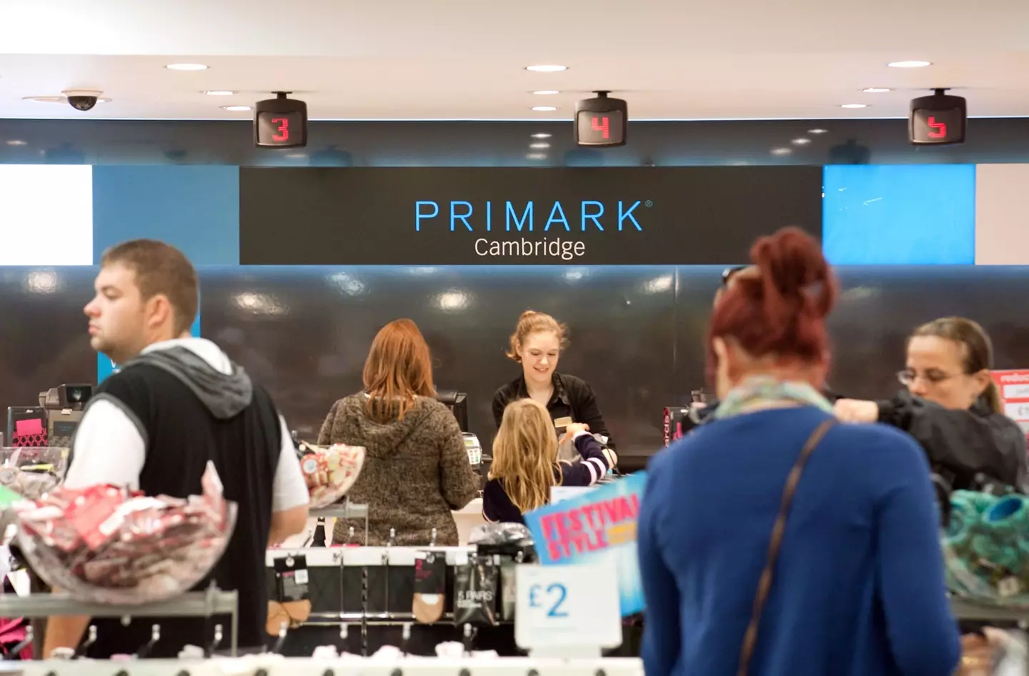 Charlotte was at a Primark in Cambridge when the incidents occurred.