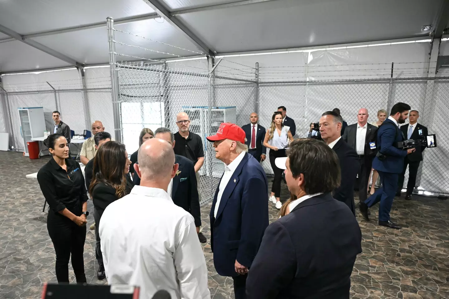 The facility has reportedly been flooded with swamp water (ANDREW CABALLERO-REYNOLDS/AFP via Getty Images)