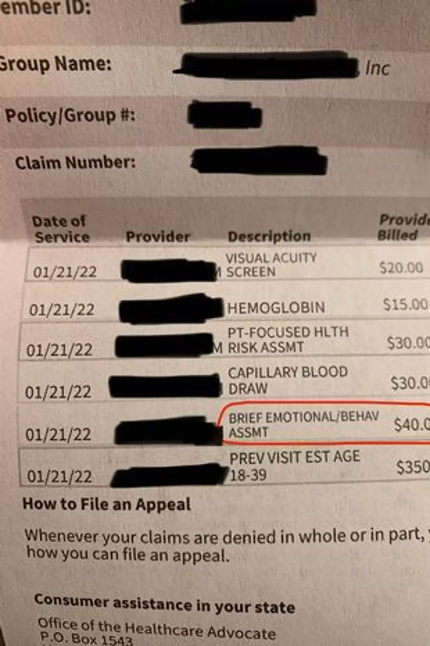 YouTuber Camille Johnson shared her sister's hospital bill.