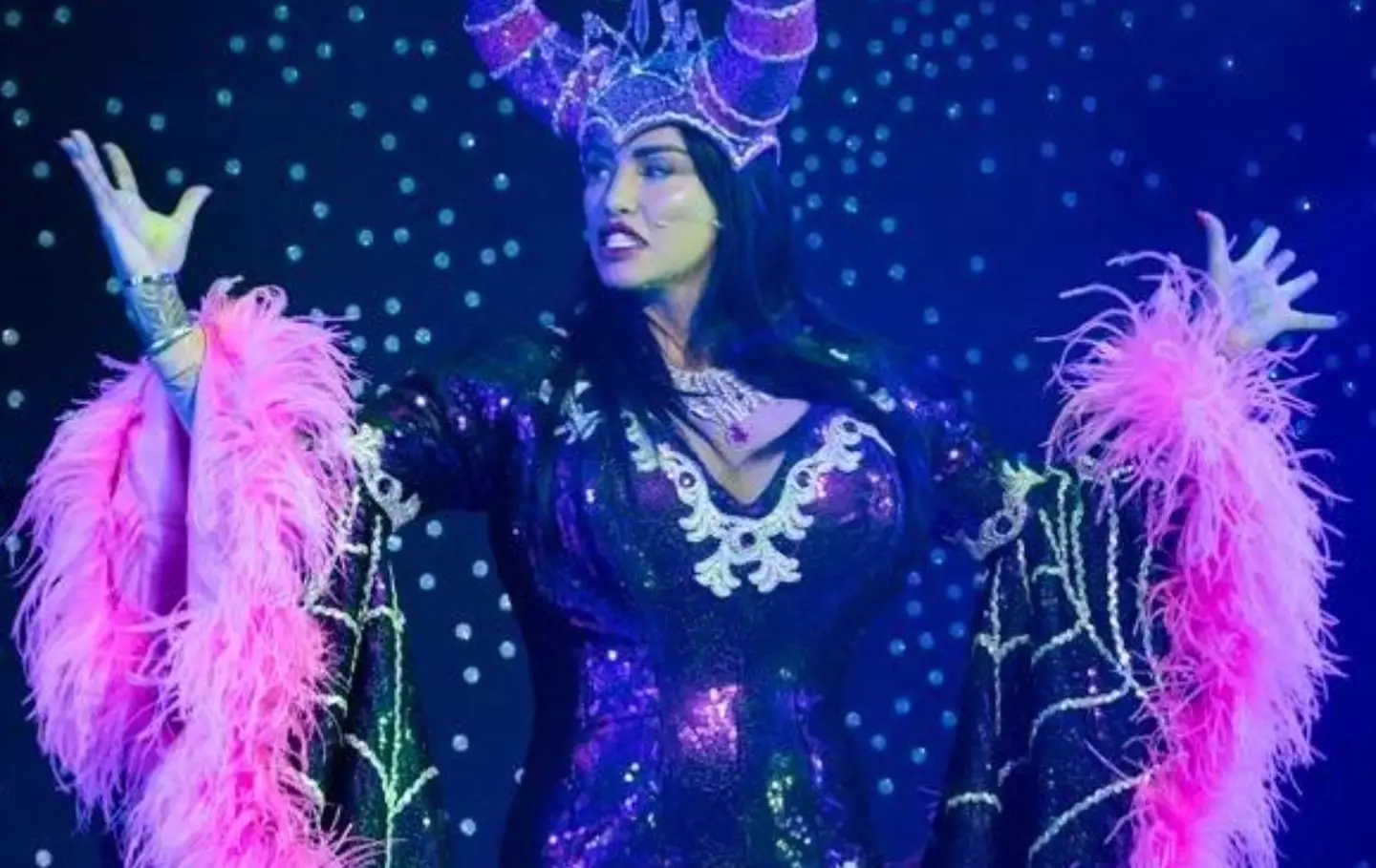 Price stars as The Wicked Fairy Carabosse in the Liverpool panto.