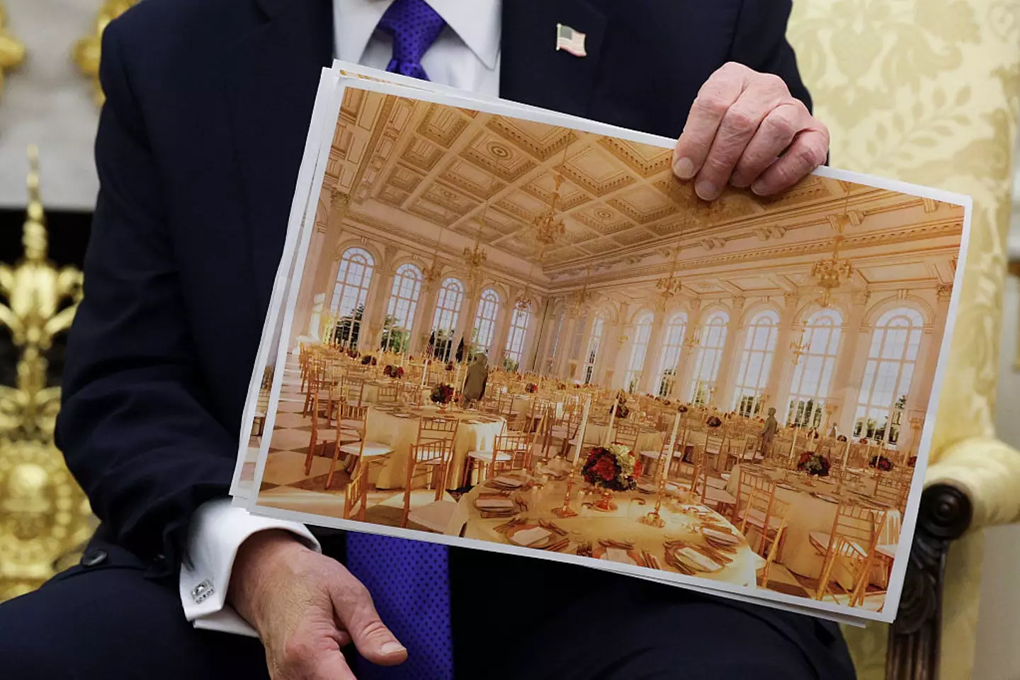 As Donald Trump's ballroom plans are in full swing, let's take a look back at what other US leaders did (Alex Wong/Getty Images)