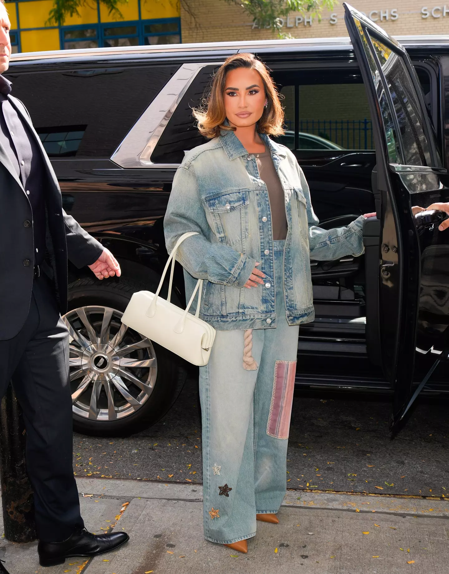 Demi Lovato is a big fan of denim outerwear (Gotham/GC Images)