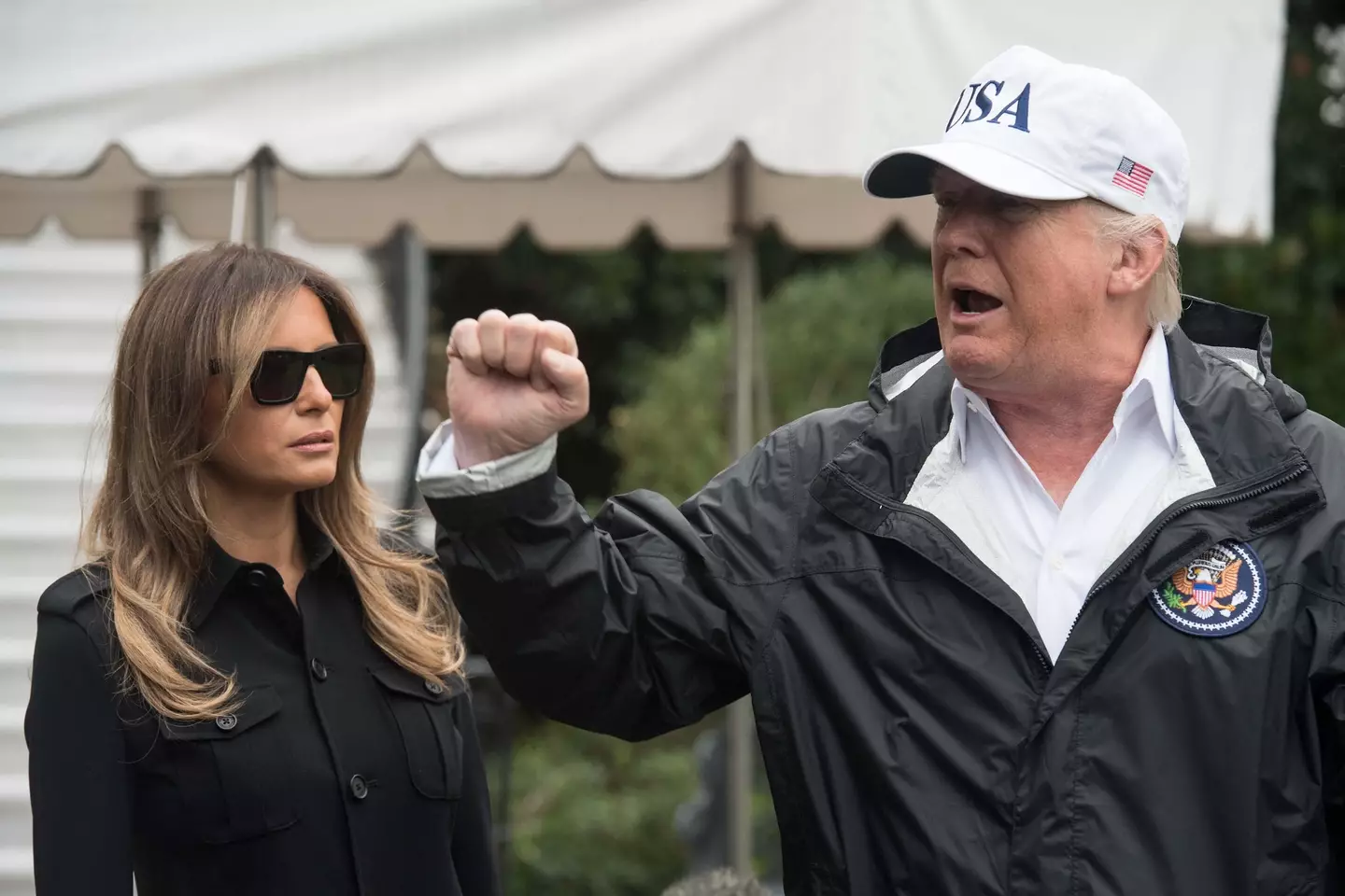 The conspiracy theory about Melania Trump kicked off in 2017 (NICHOLAS KAMM/AFP via Getty Images)