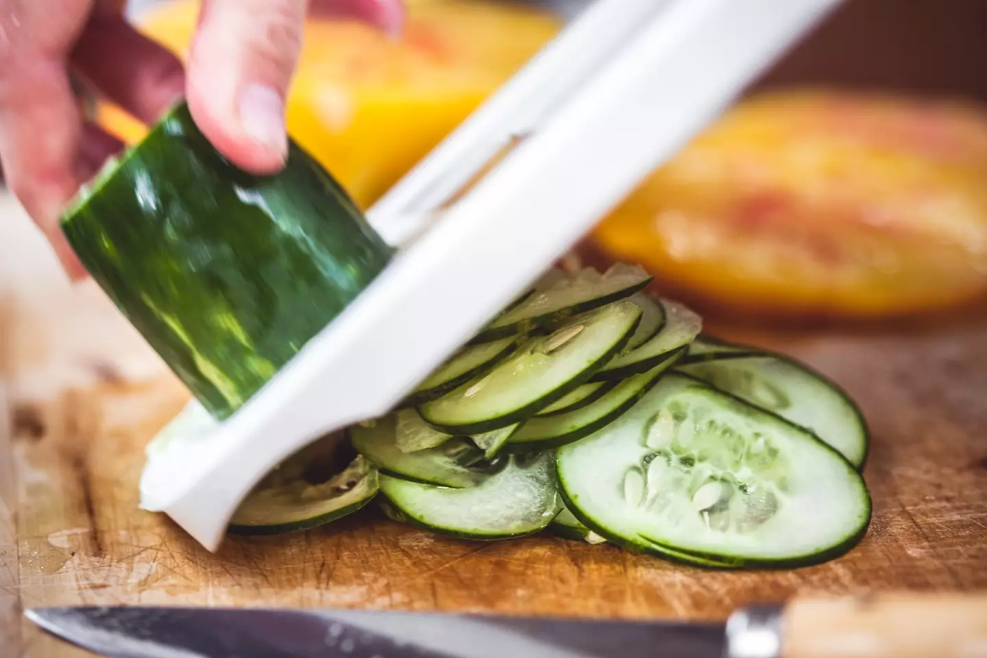 The viral trend involves eating an entire cucumber (Enrique Díaz/7cero/Getty Images)