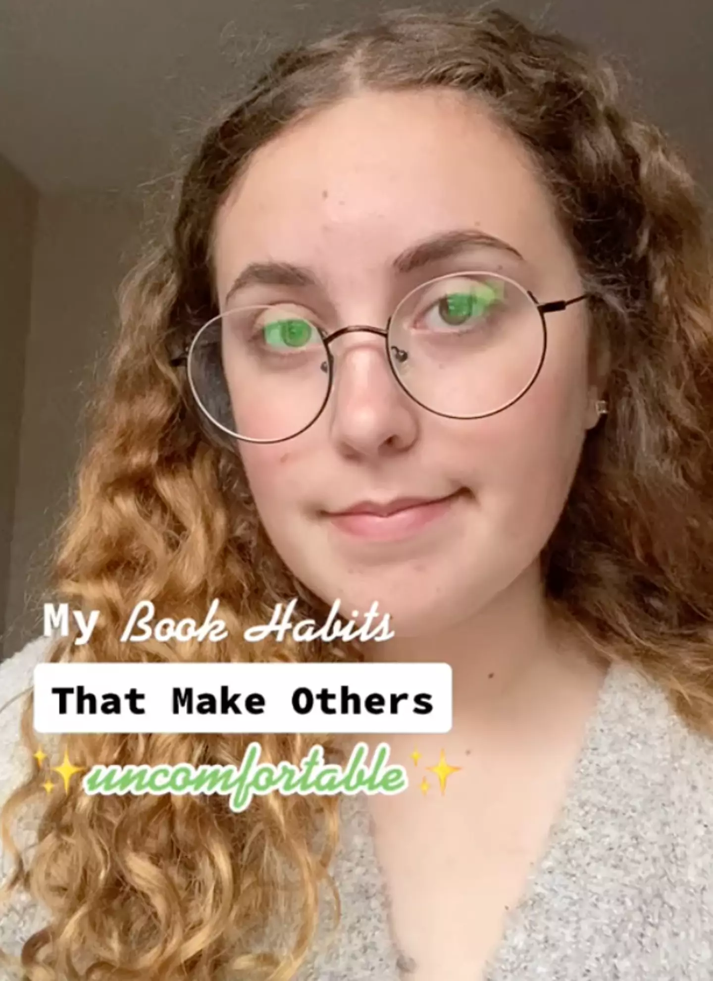 The bookworm took to TikTok to share her book habits that make people 'uncomfortable'.