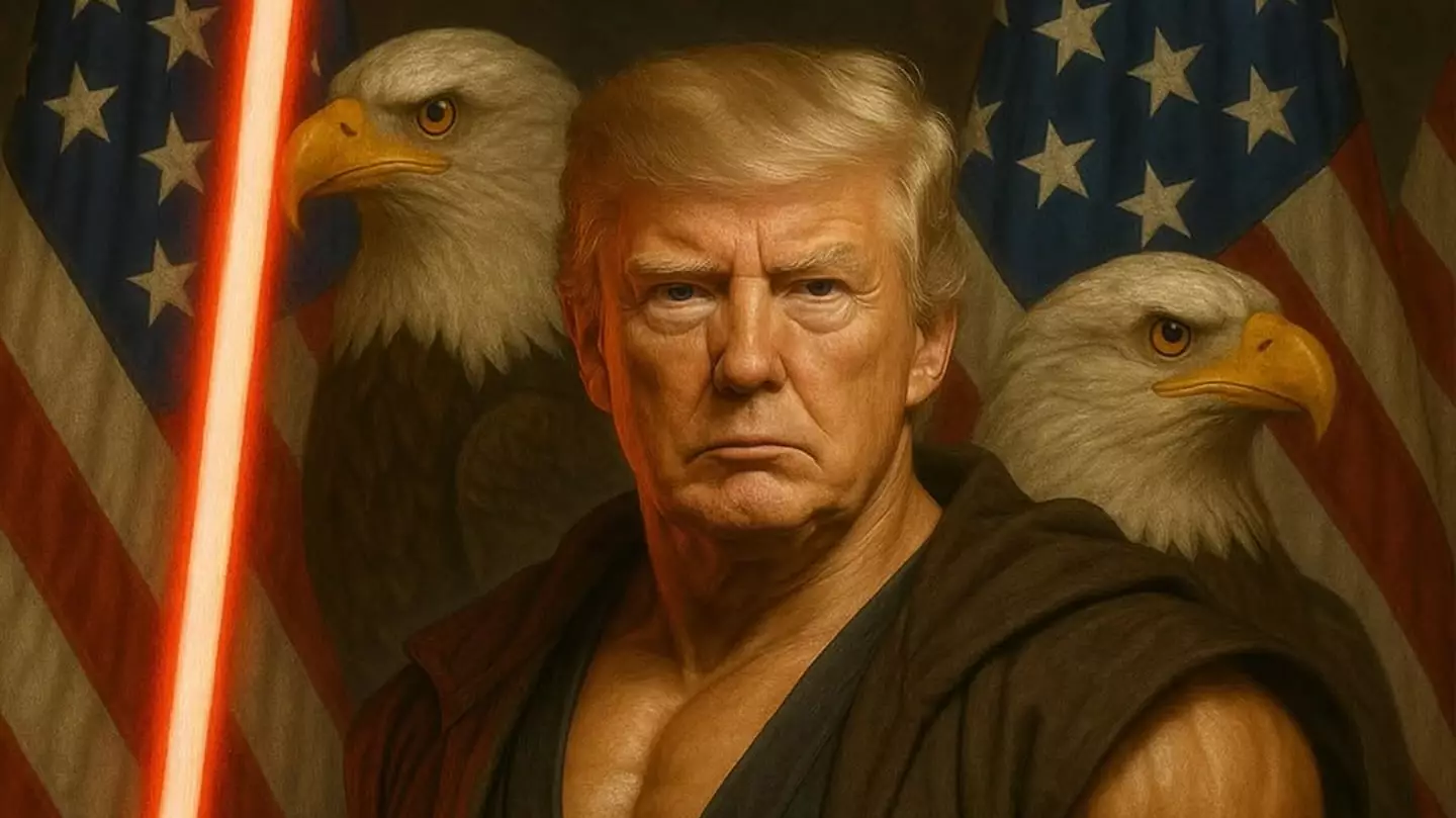 Donald Trump’s peculiar Star Wars AI photo of himself has people spotting very awkward mistake