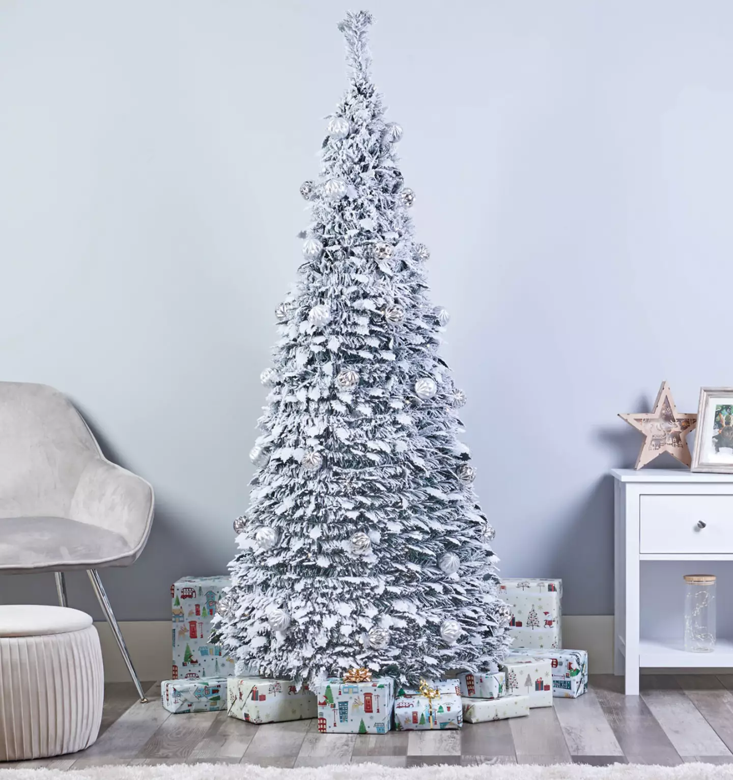 The tree looks to be a style from The Range, priced at £119.99.