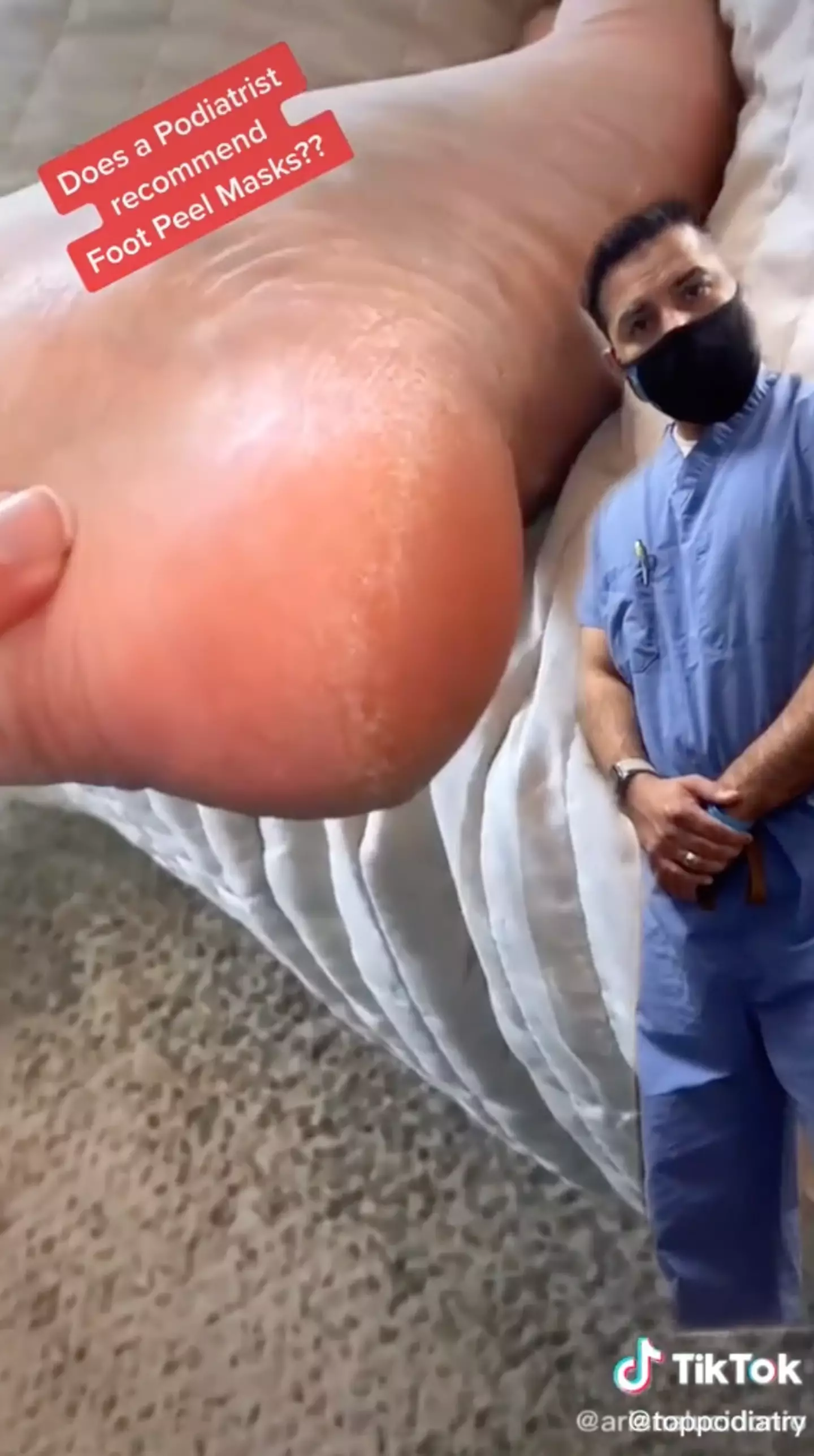 TikTok podiatrist @TopPodiatry recommended the foot peels. (