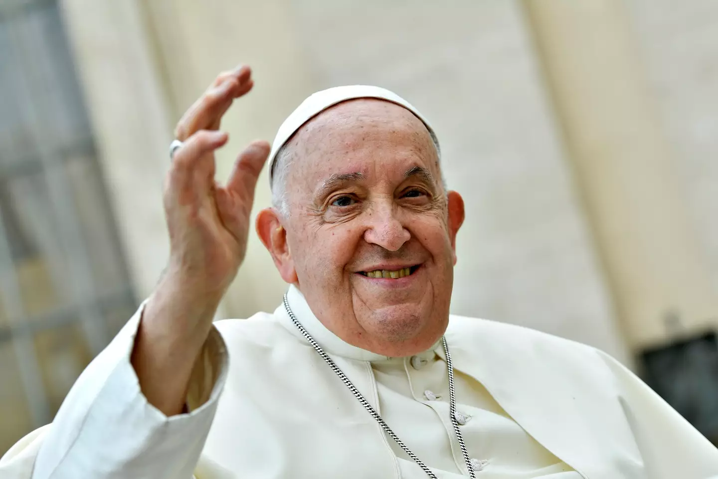 Pope Francis asked Cardinal Angelo Becciu to resign from his position in 2020 (Vatican Media via Vatican Pool/Getty Images)