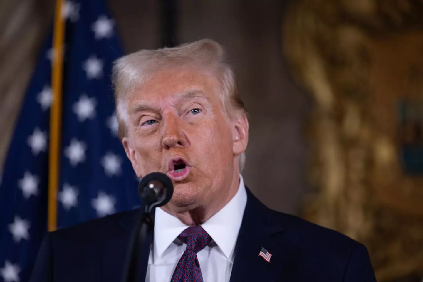 It seems President Trump isn't too happy about a portrait of him that is on display in Colorado State Capitol (Scott Olson/Getty Images)
