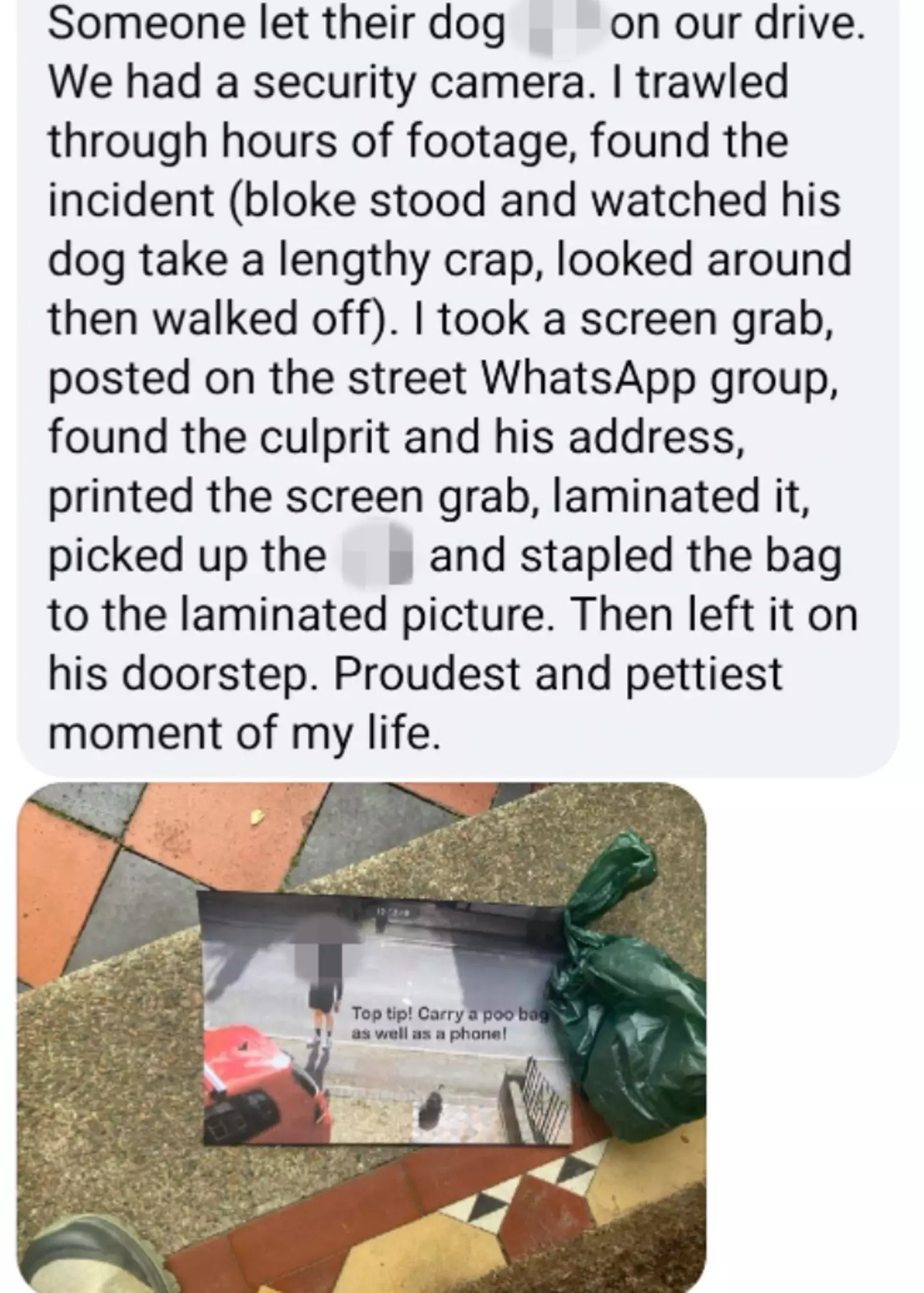 The original poster revealed how they tackled the situation. (Facebook)