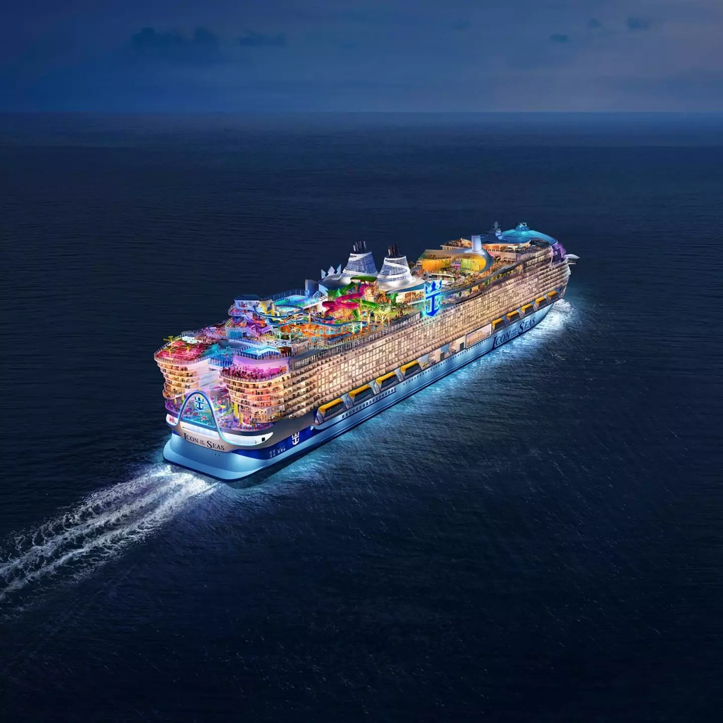 A rendering of the Icon of the Seas. Credit:Royal Caribbean International