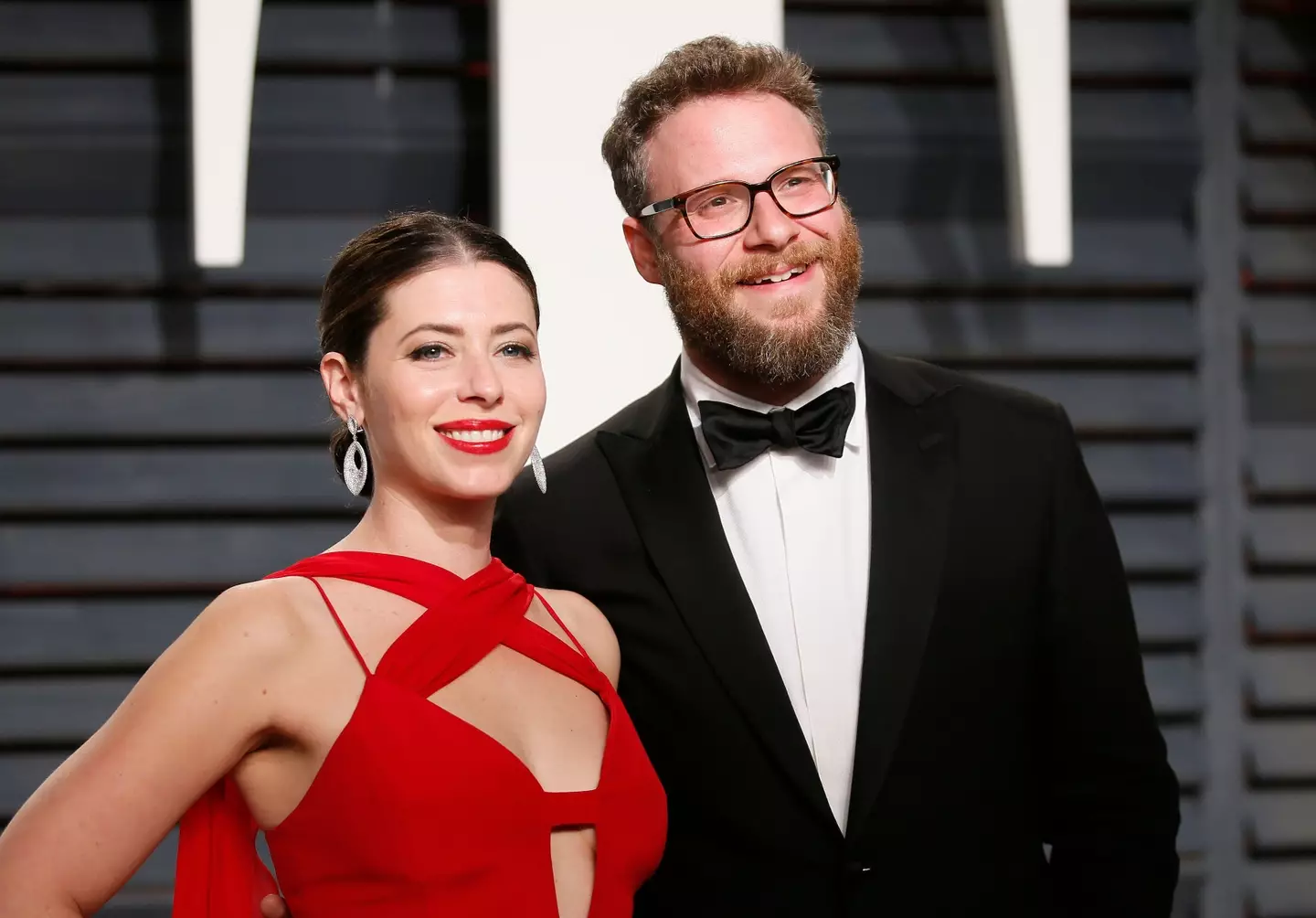 Seth Rogen with wife Lauren.