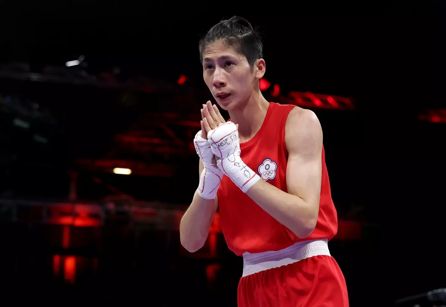 Lin Yu-Ting is a Taiwanese boxer competing at the 2024 Olympics. (Richard Pelham/Getty Images)