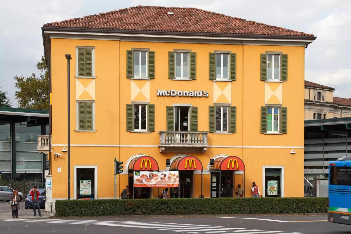 McDonald's restaurants in Italy serve blocks of cheese as part of their menu. (