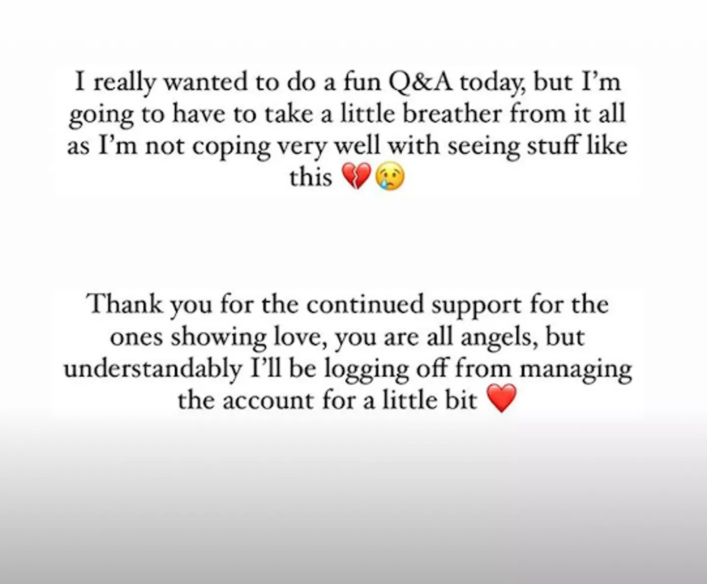 Claudia is taking some time out of managing the account.