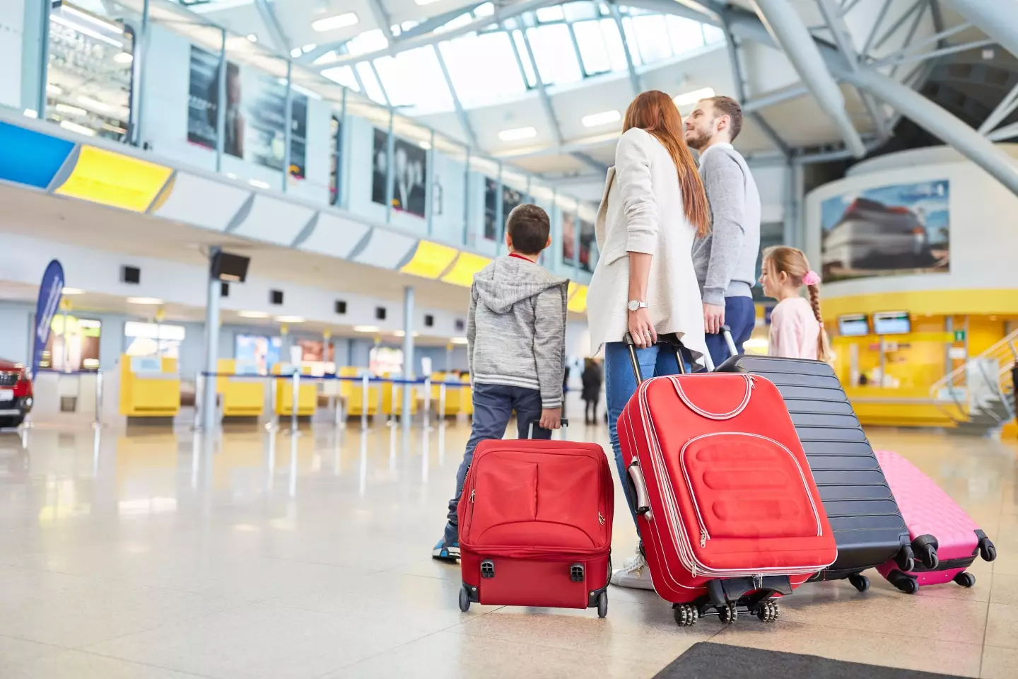 A family with young children.