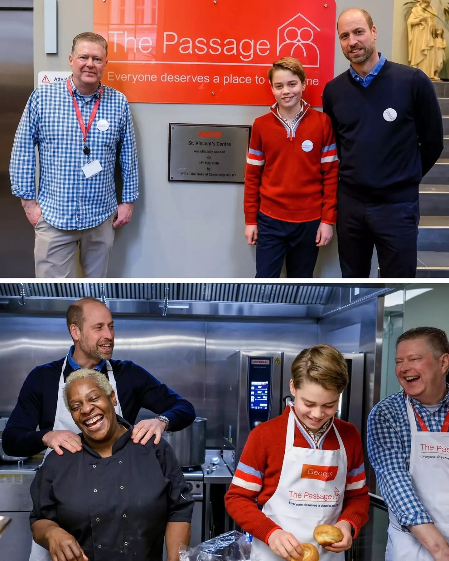 Prince George helped his father volunteering with the homeless (Instagram/@kensingtonpalace)